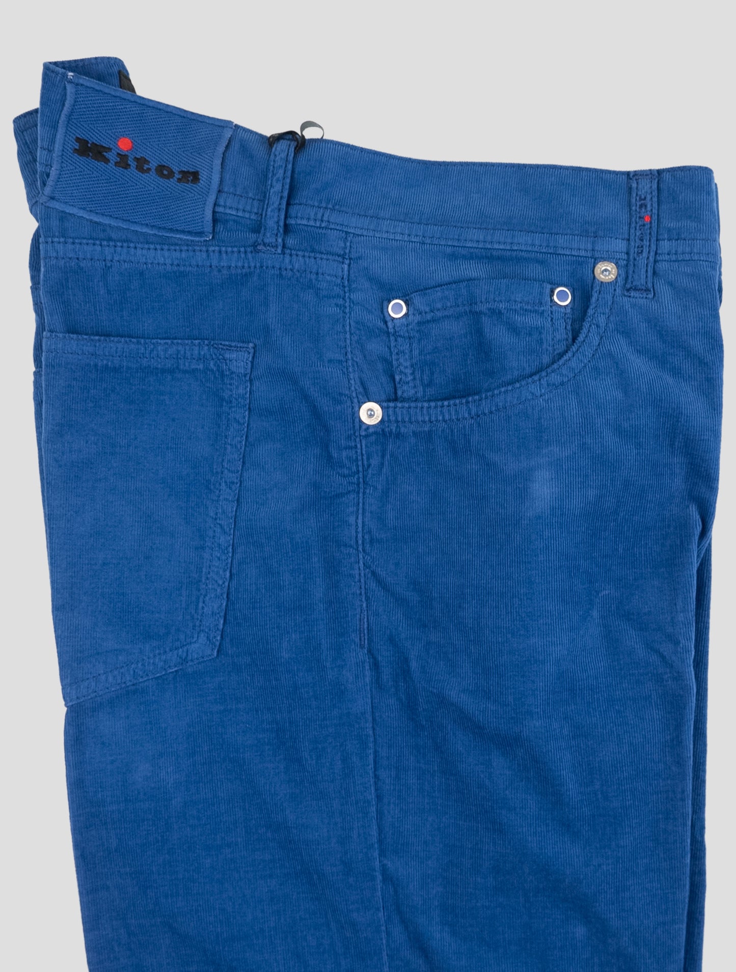 Kiton Blue Cotton Silk Ea Jeans
