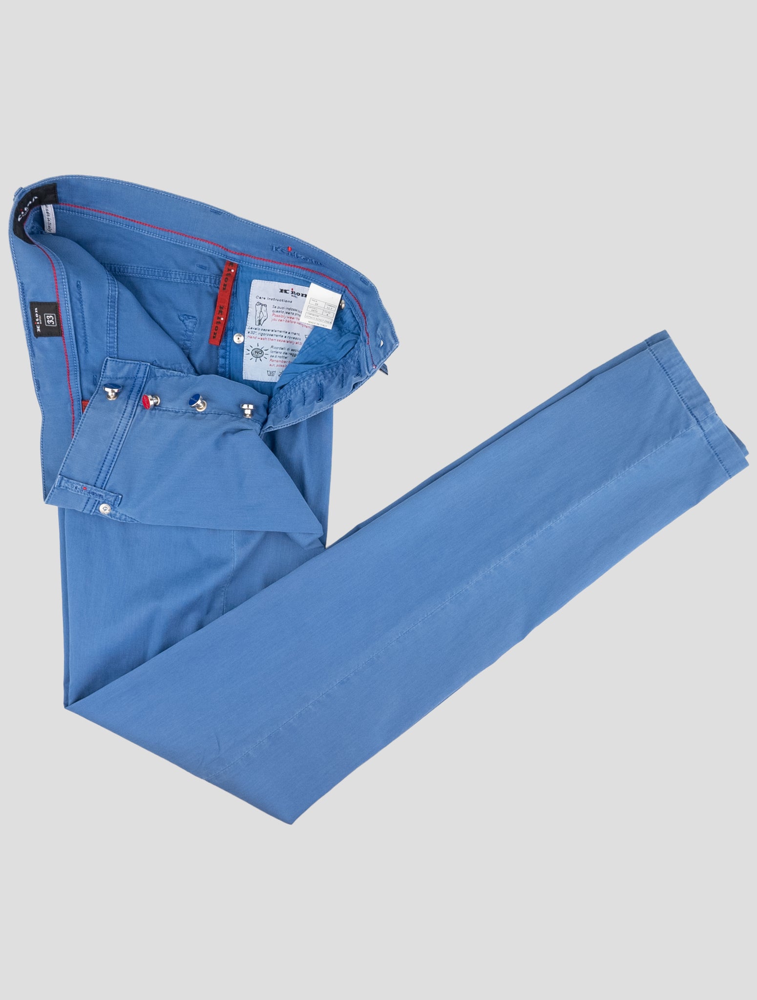Kiton Blue Cotton Ea Jeans