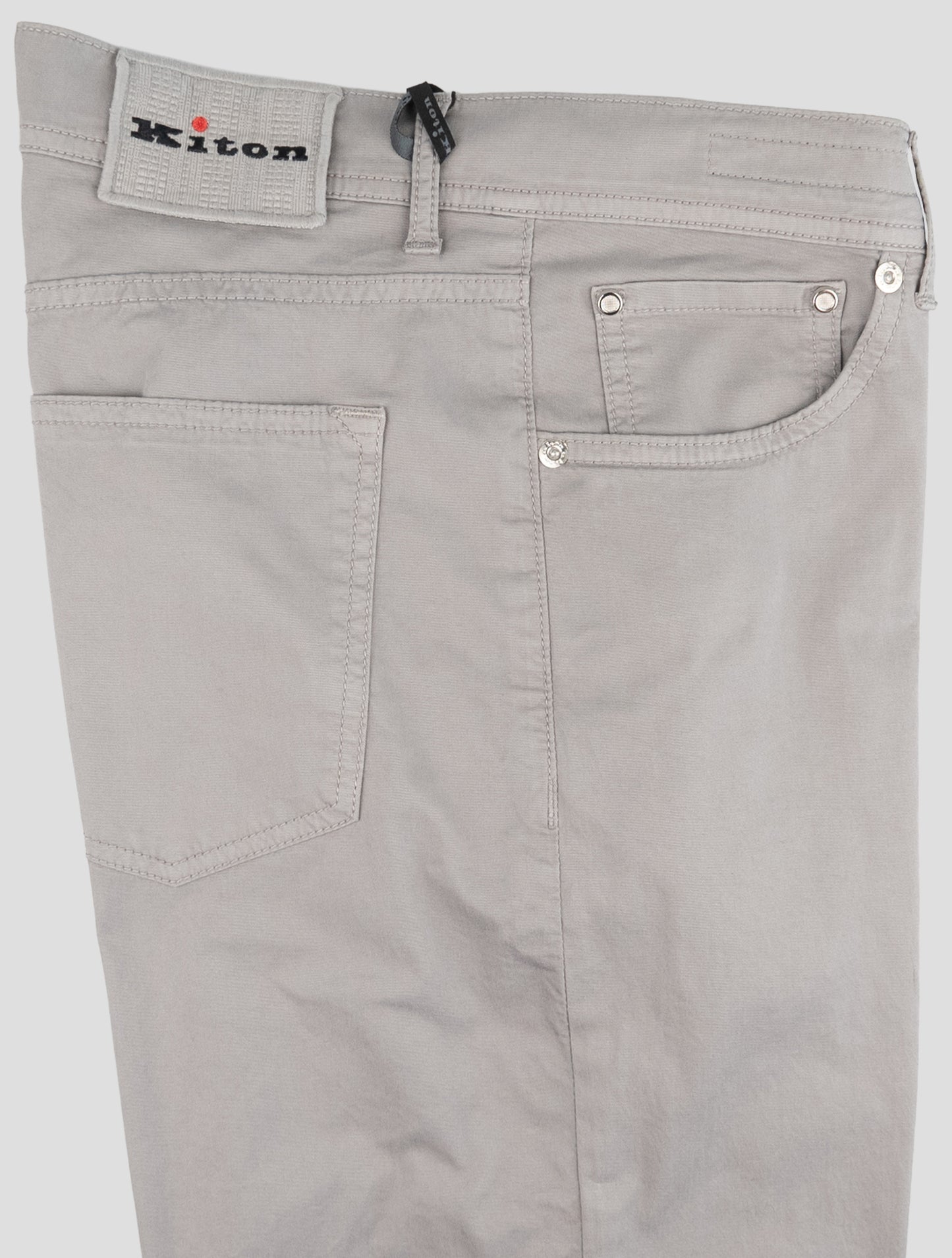 Kiton Gray Cotton Ea Jeans