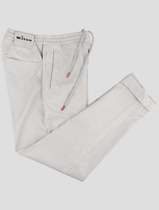 Kiton Gray Lyocell Cotton Ea Pants