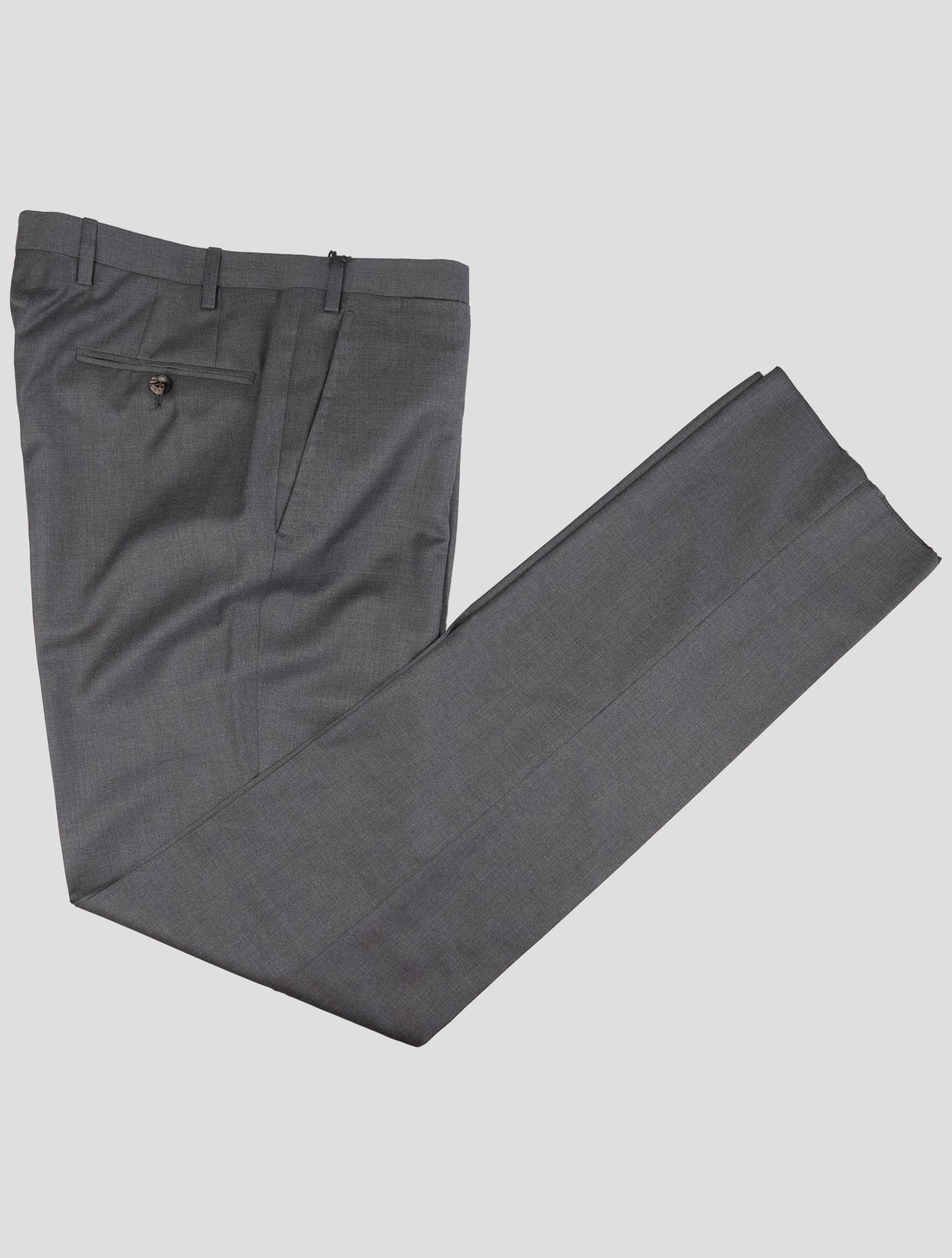 Kiton Dark Gray Wool Dress Pants