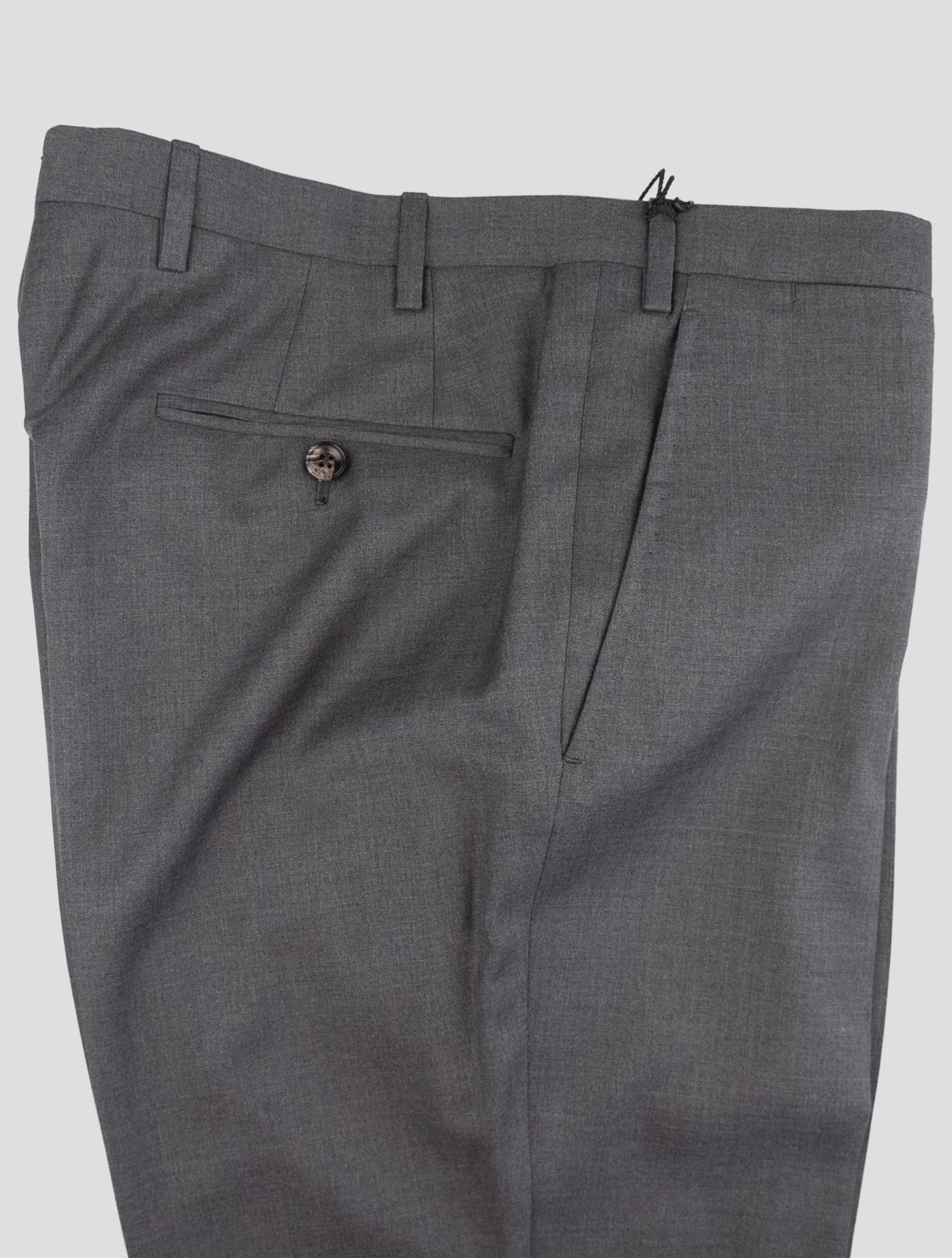 Kiton Dark Gray Wool Dress Pants