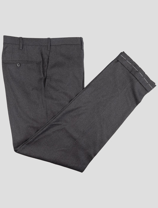 Kiton Dark Gray Wool Dress Pants