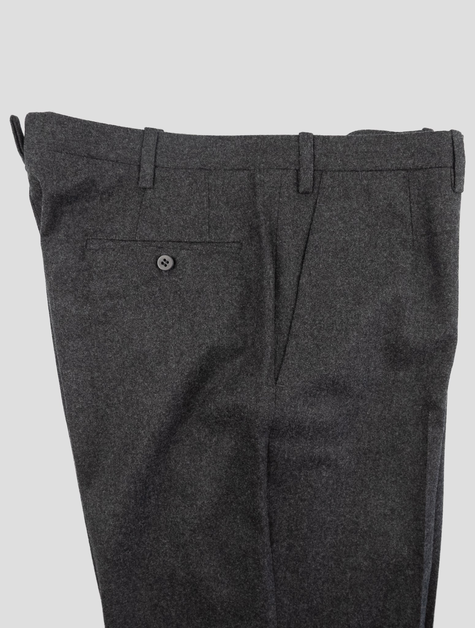 Kiton Dark Gray Wool Dress Pants