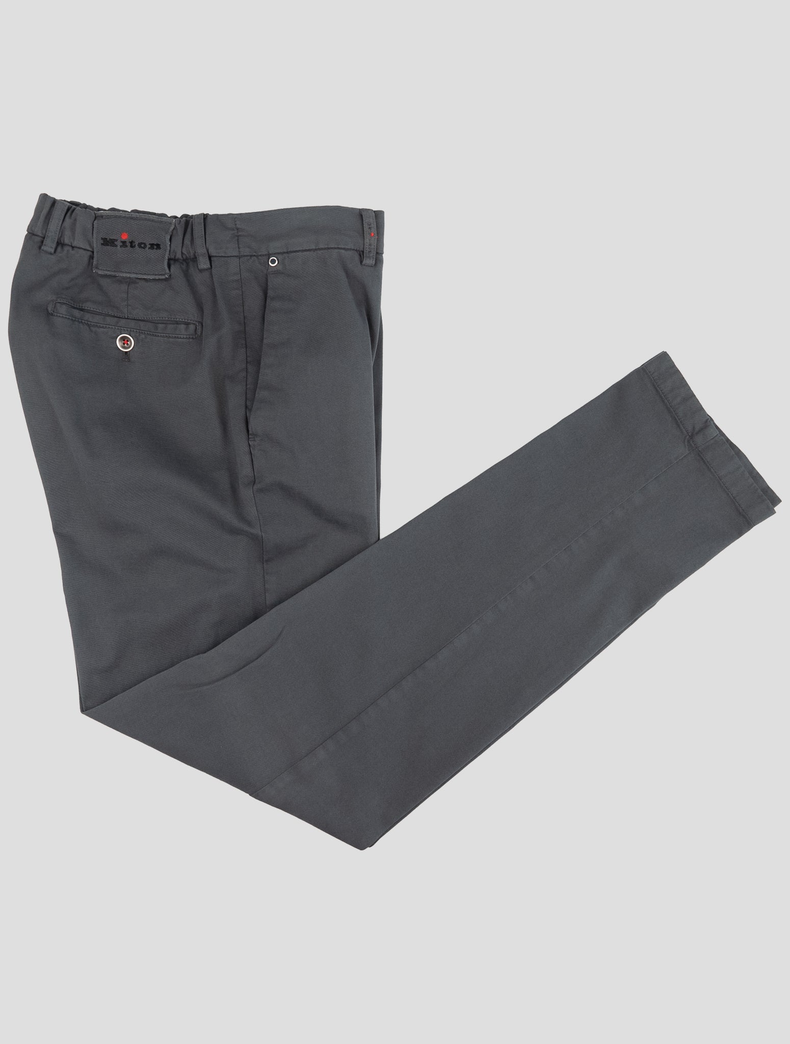 Kiton Gray Cotton Cashmere Ea Pants