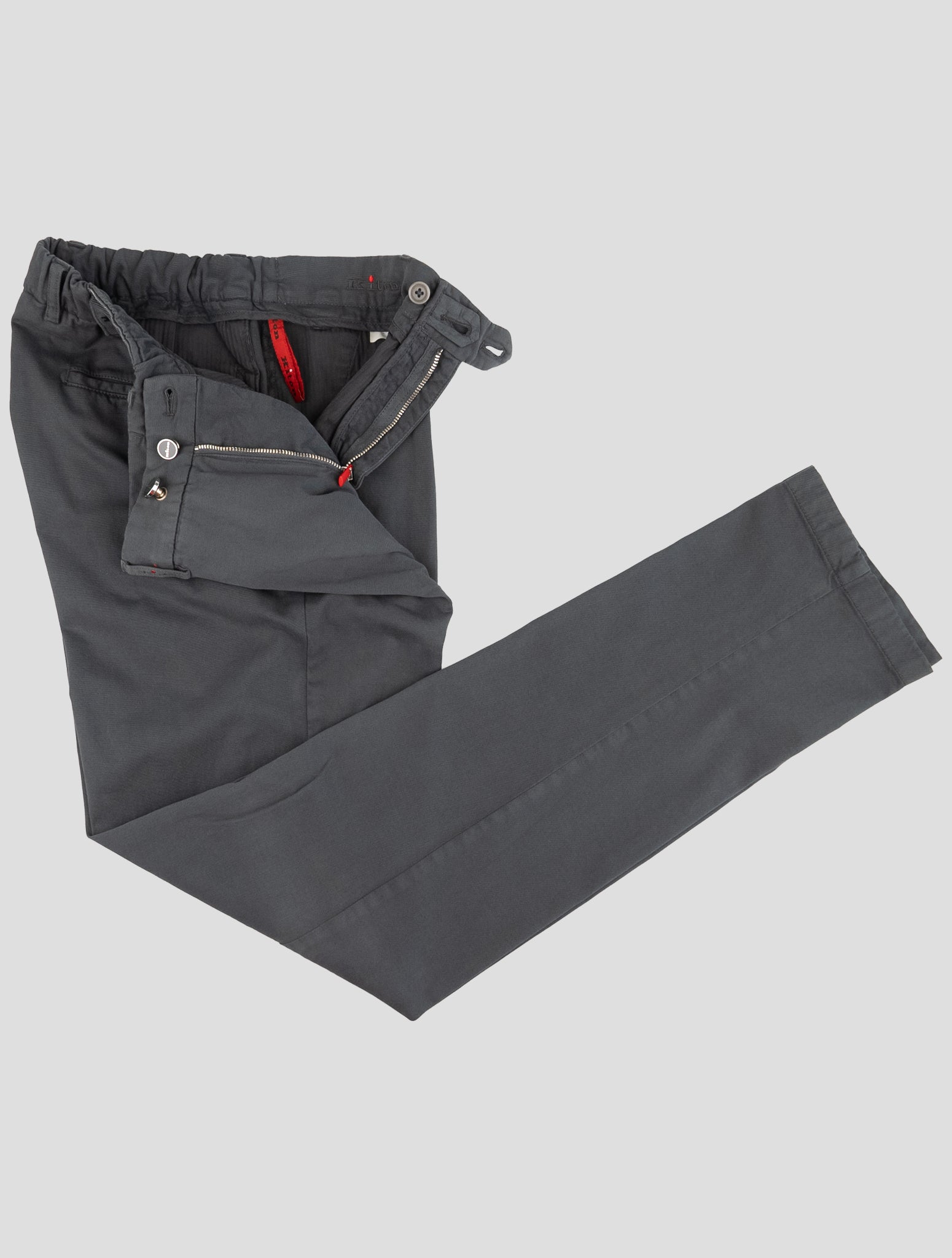 Kiton Gray Cotton Cashmere Ea Pants