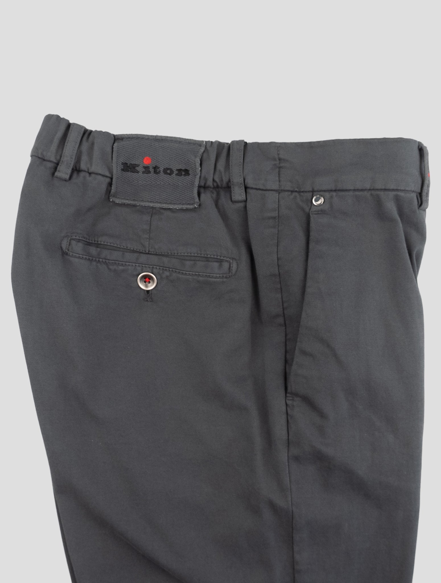 Kiton Gray Cotton Cashmere Ea Pants