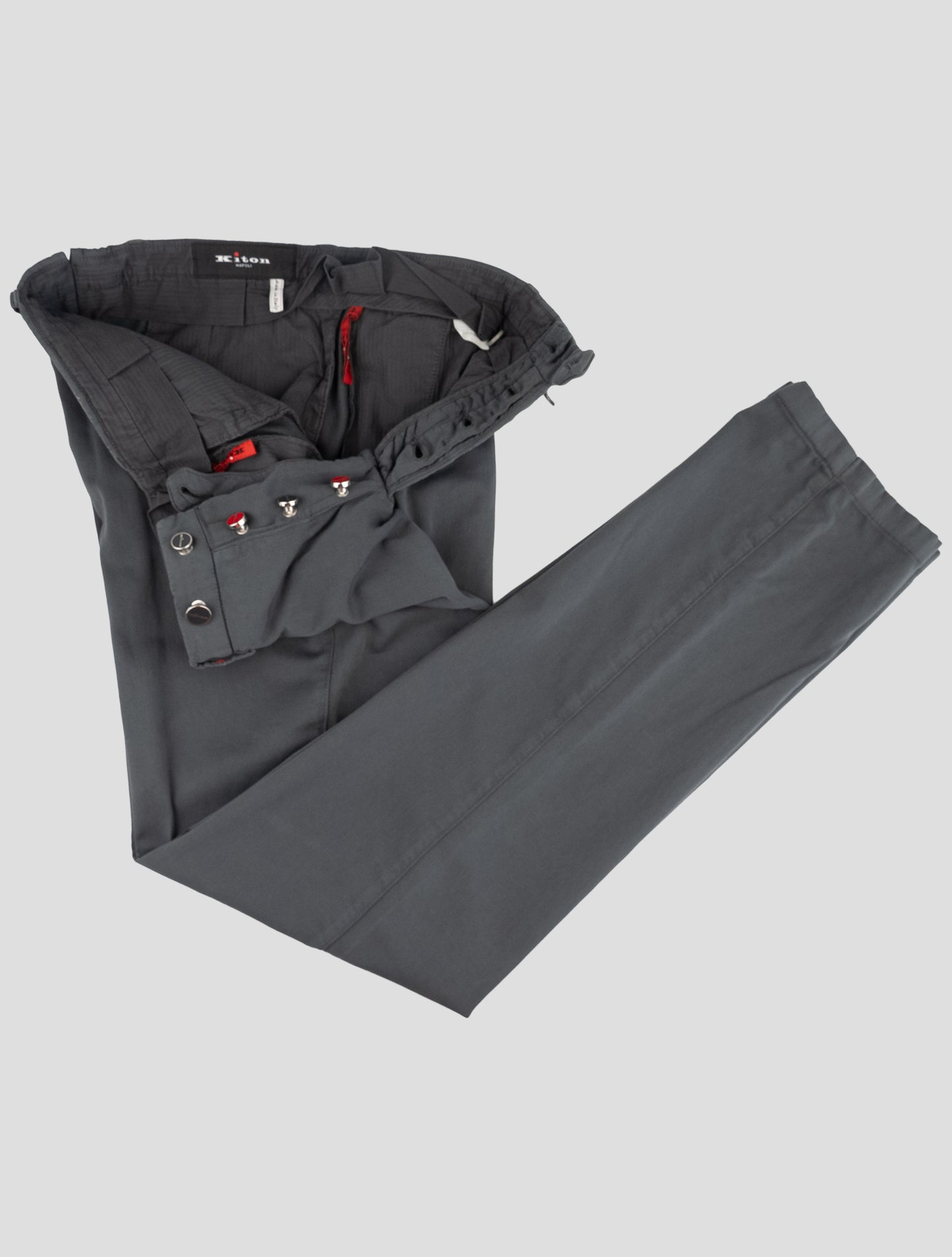 Kiton Gray Cotton Cashmere Ea Pants