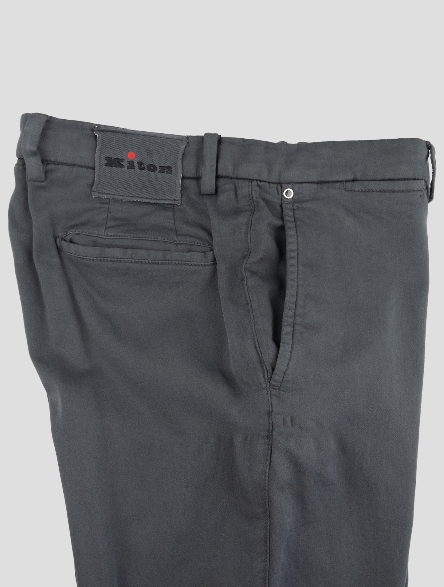 Kiton Gray Cotton Cashmere Ea Pants