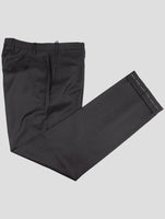 Kiton Dark Gray Wool Dress Pants