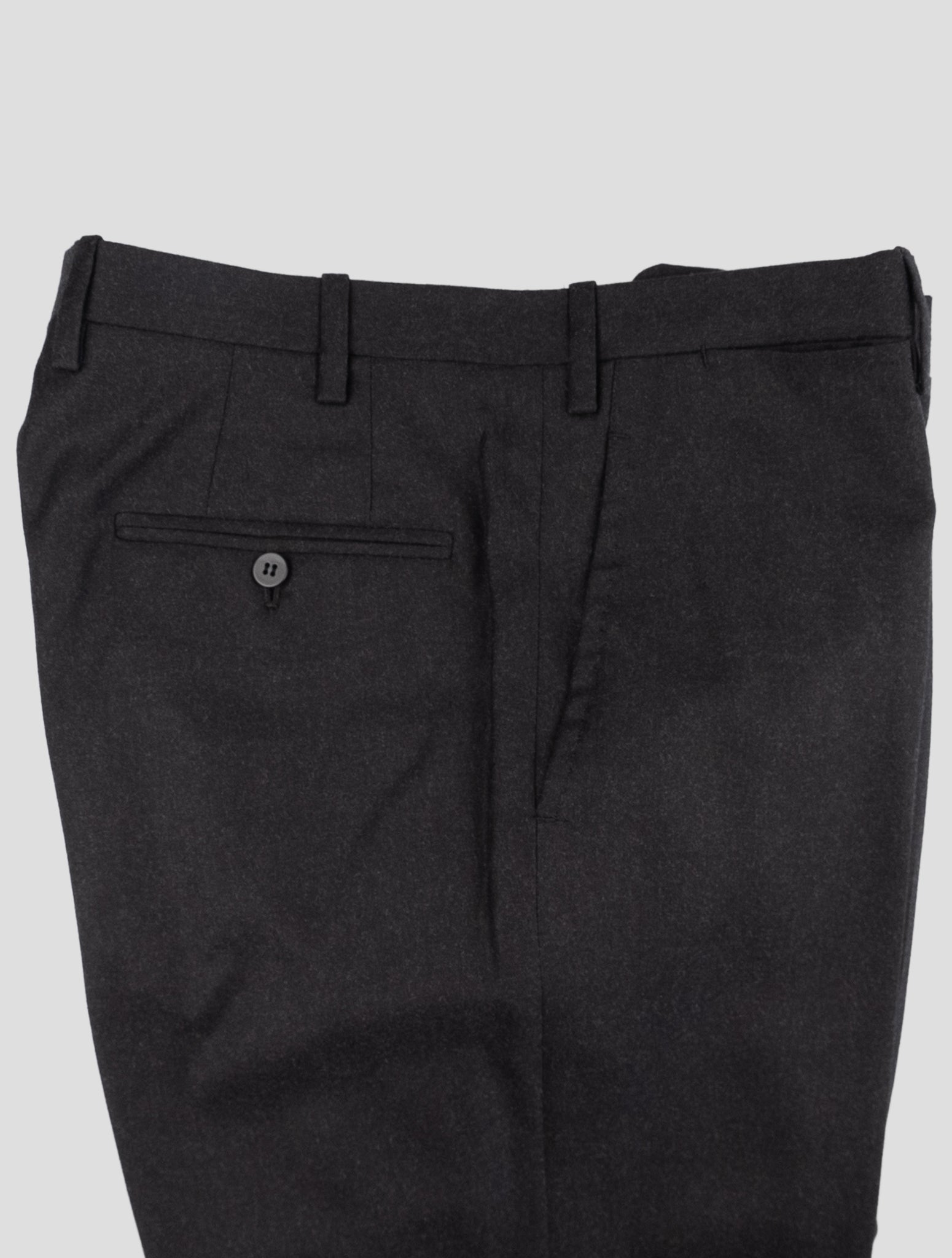 Kiton Dark Gray Wool Dress Pants