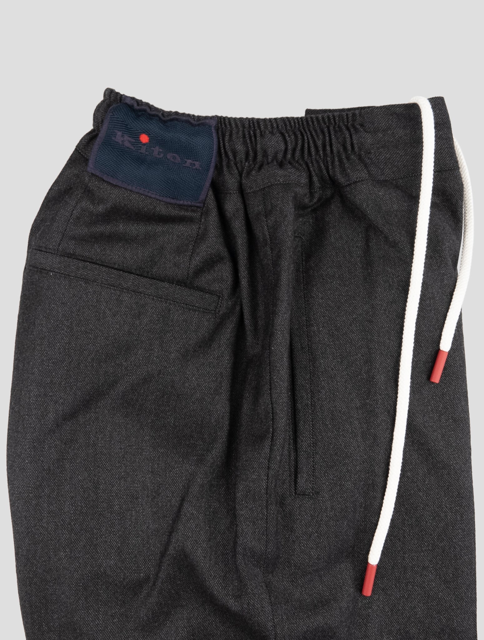Kiton Dark Gray Virgin Wool Cashmere Pa Ea Pants