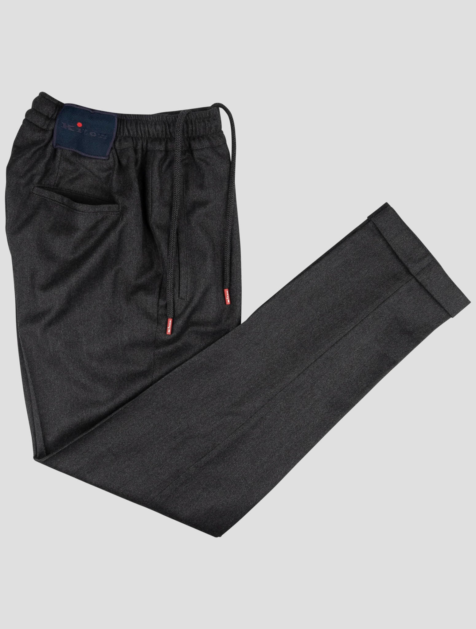Kiton Dark Gray Virgin Wool Cashmere Pa Ea Pants