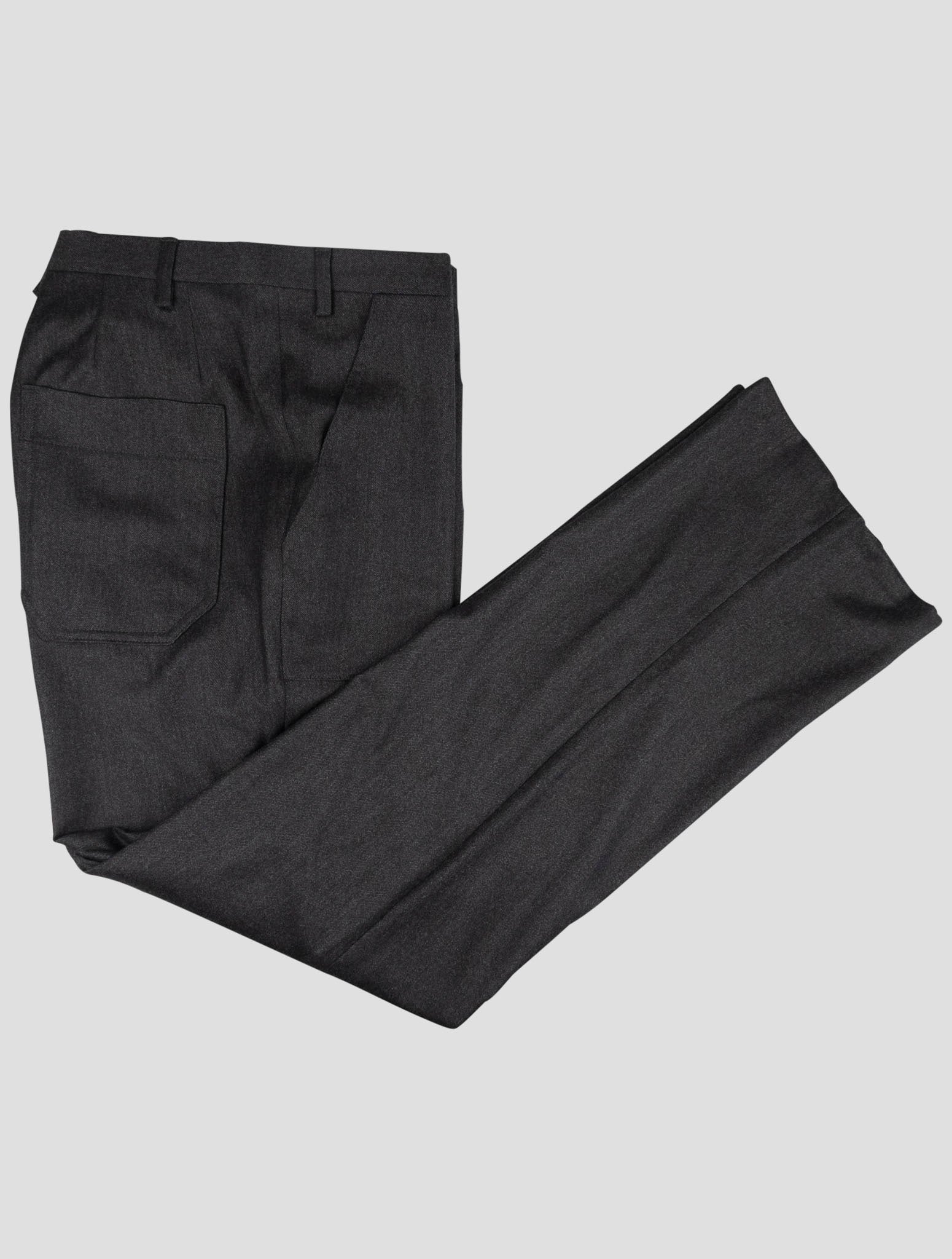 Kiton Dark Gray Virgin Wool Cashmere Pa Ea Pants