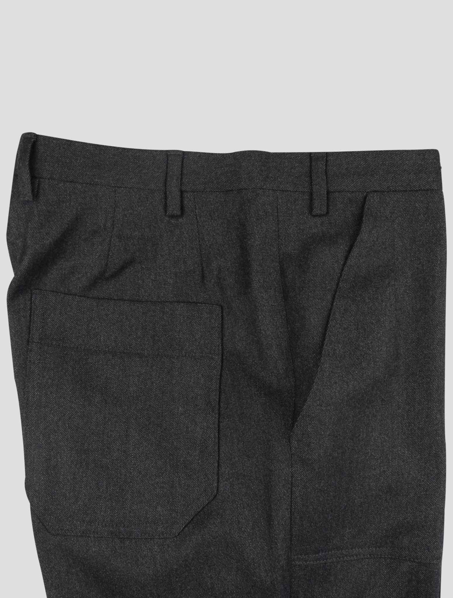 Kiton Dark Gray Virgin Wool Cashmere Pa Ea Pants