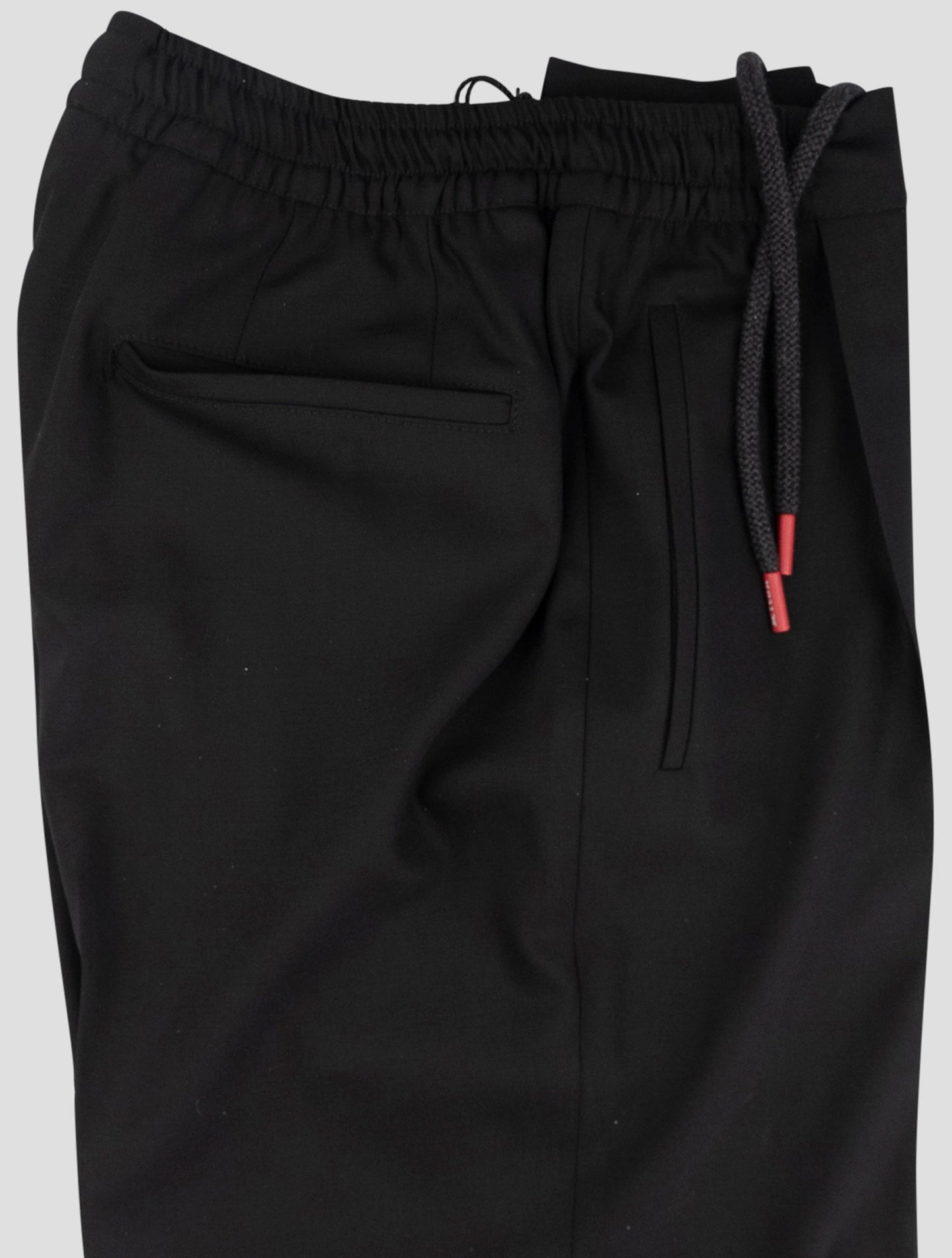 Kiton Black Virgin Wool Ea Pants