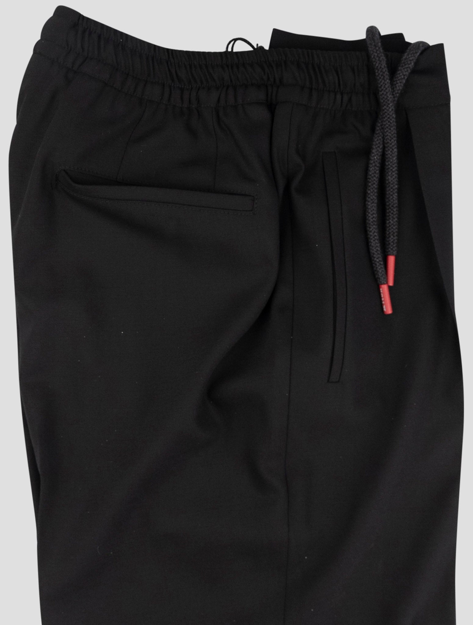 Kiton Black Virgin Wool Ea Pants