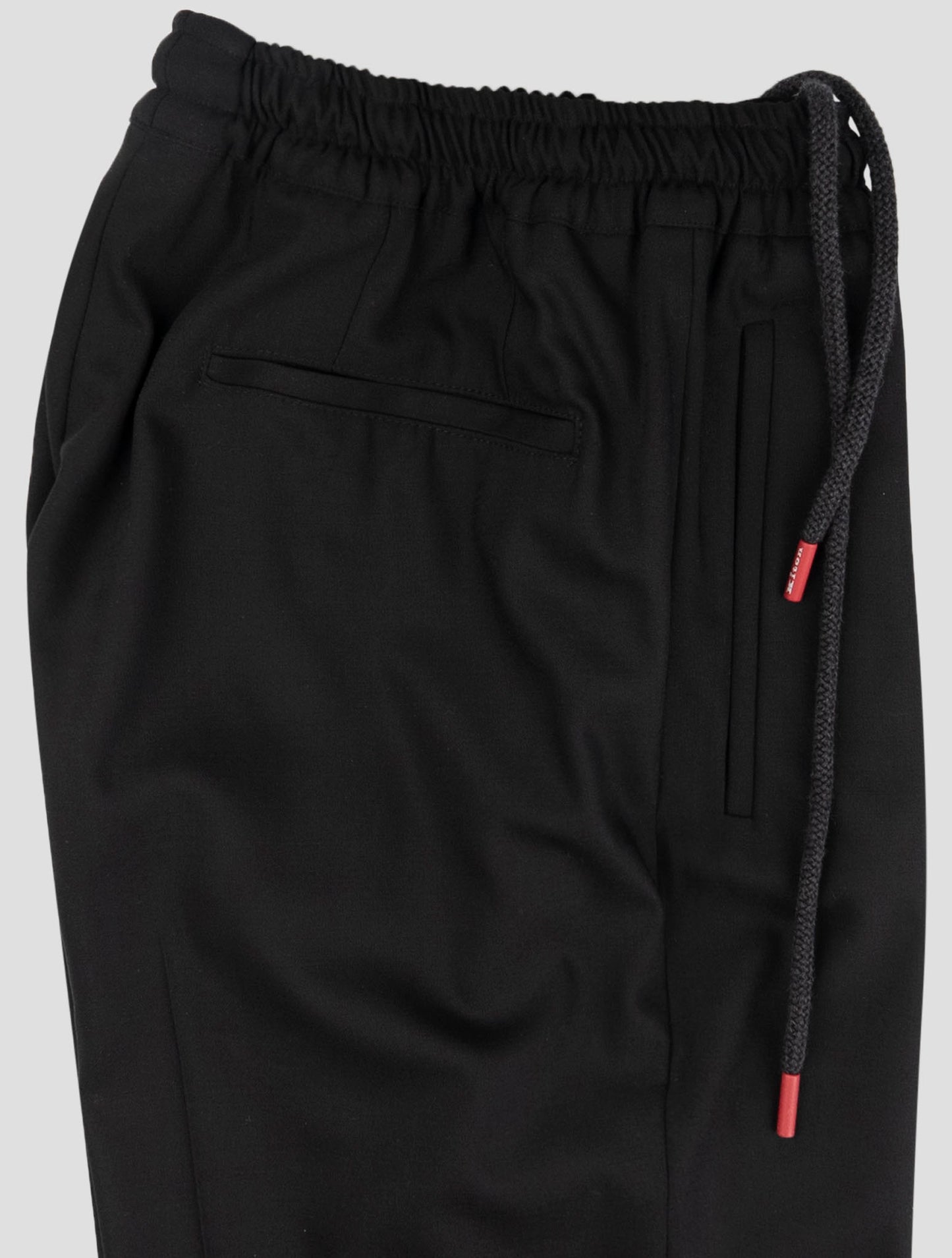 Kiton Black Virgin Wool Ea Pants