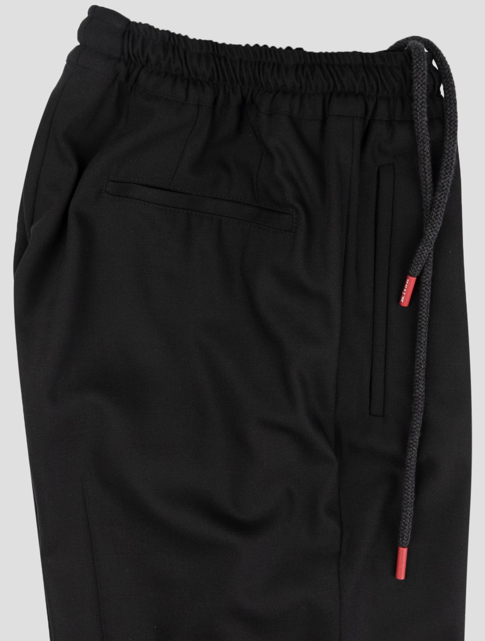 Kiton Black Virgin Wool Ea Pants