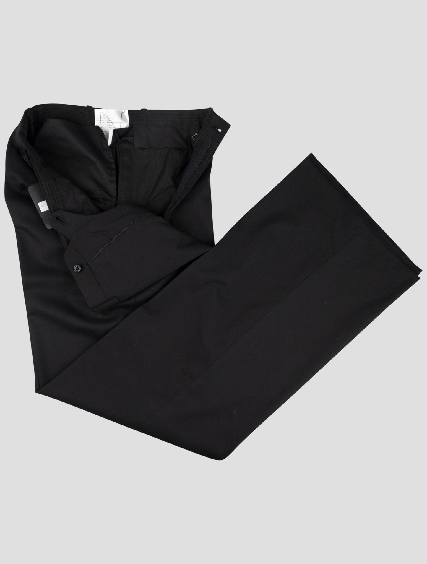 Kiton Black Wool Ea Dress Pants