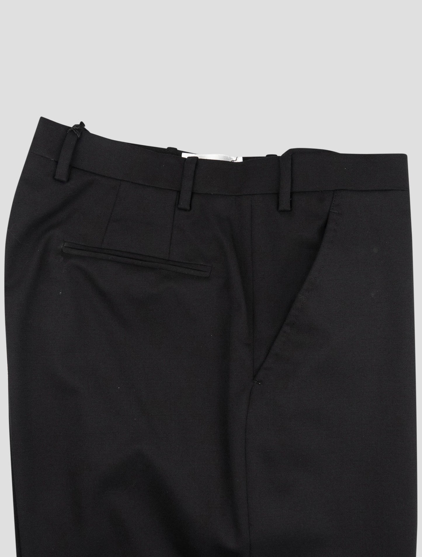 Kiton Black Wool Ea Dress Pants