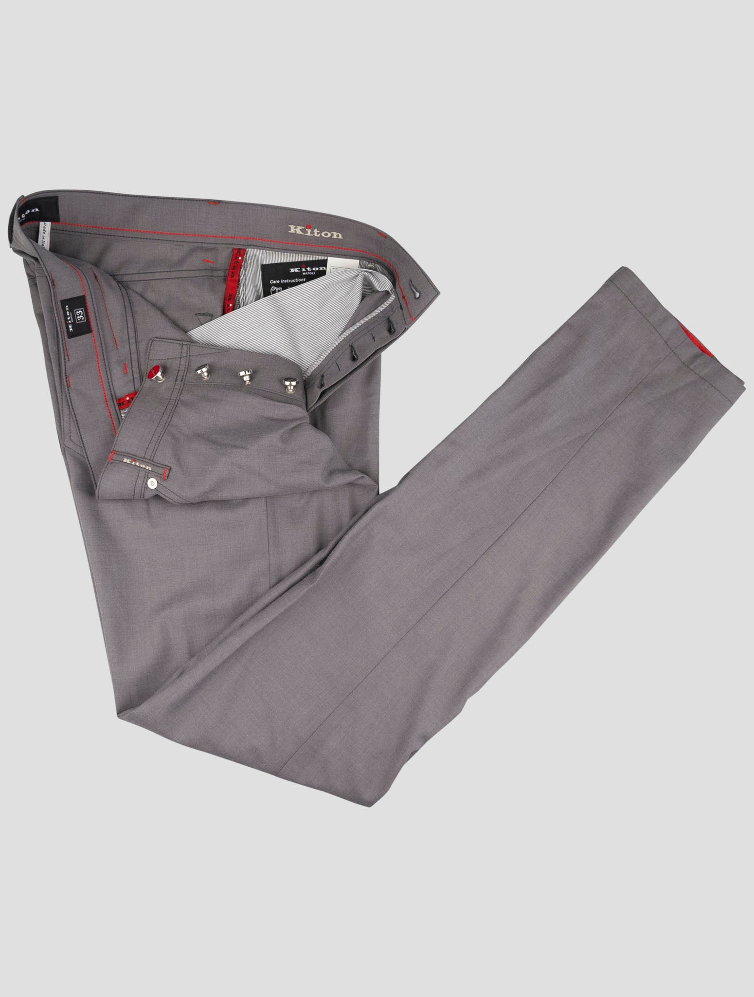 Kiton Gray Cashmere Silk Jeans