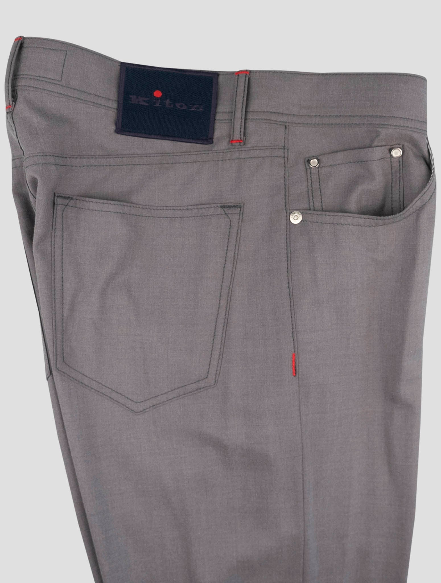 Kiton Gray Cashmere Silk Jeans