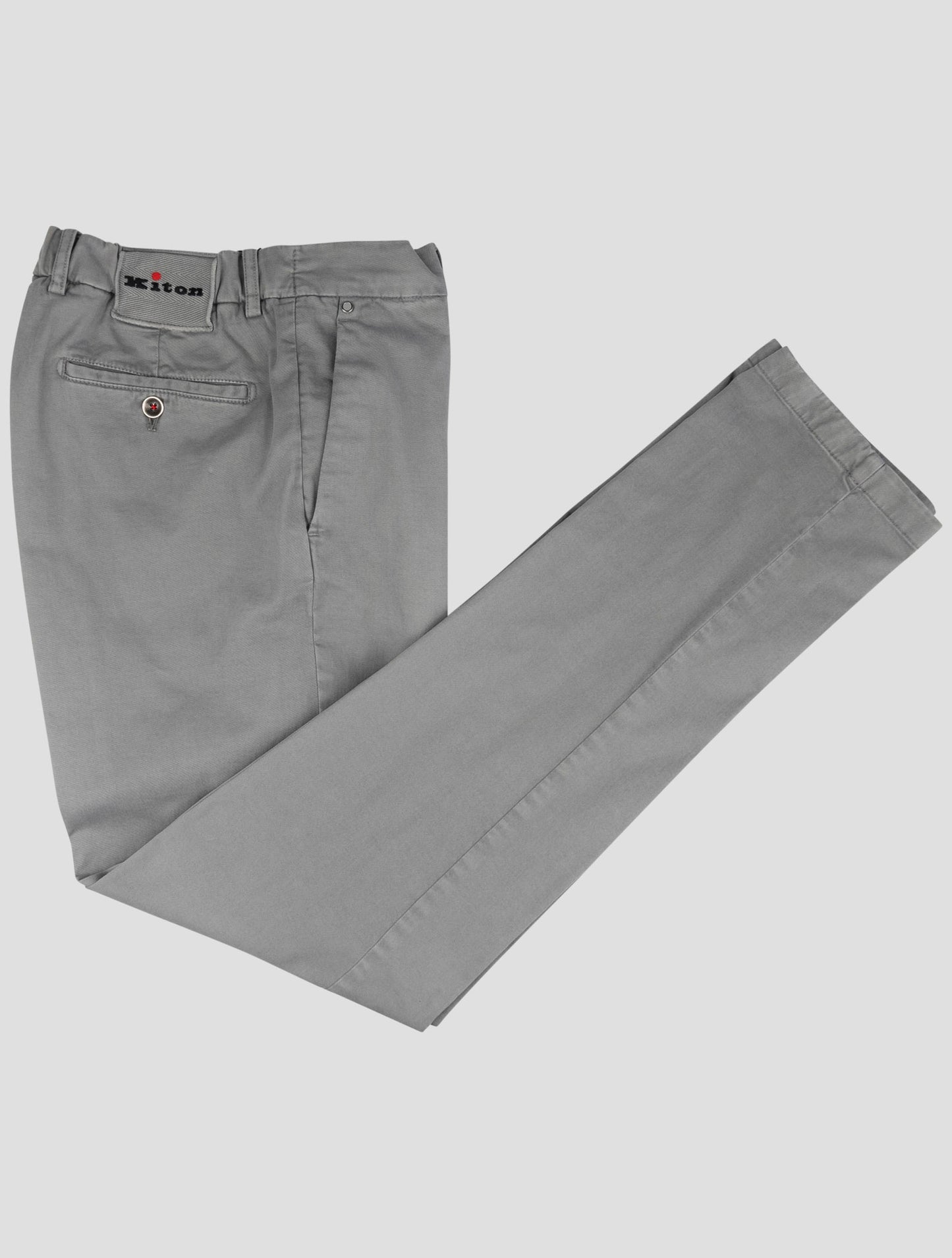Kiton Gray Cotton Cashmere Ea Pants