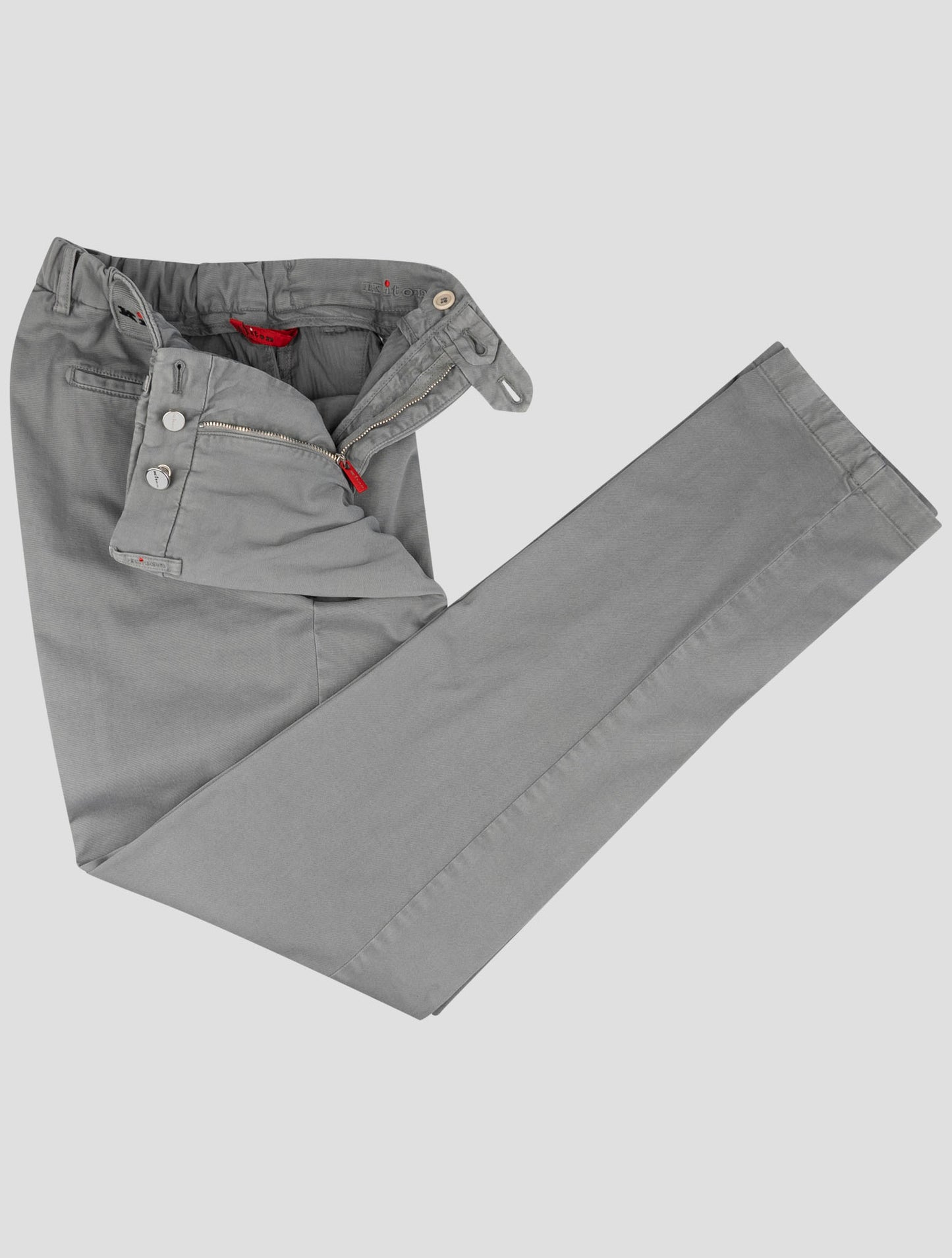 Kiton Gray Cotton Cashmere Ea Pants