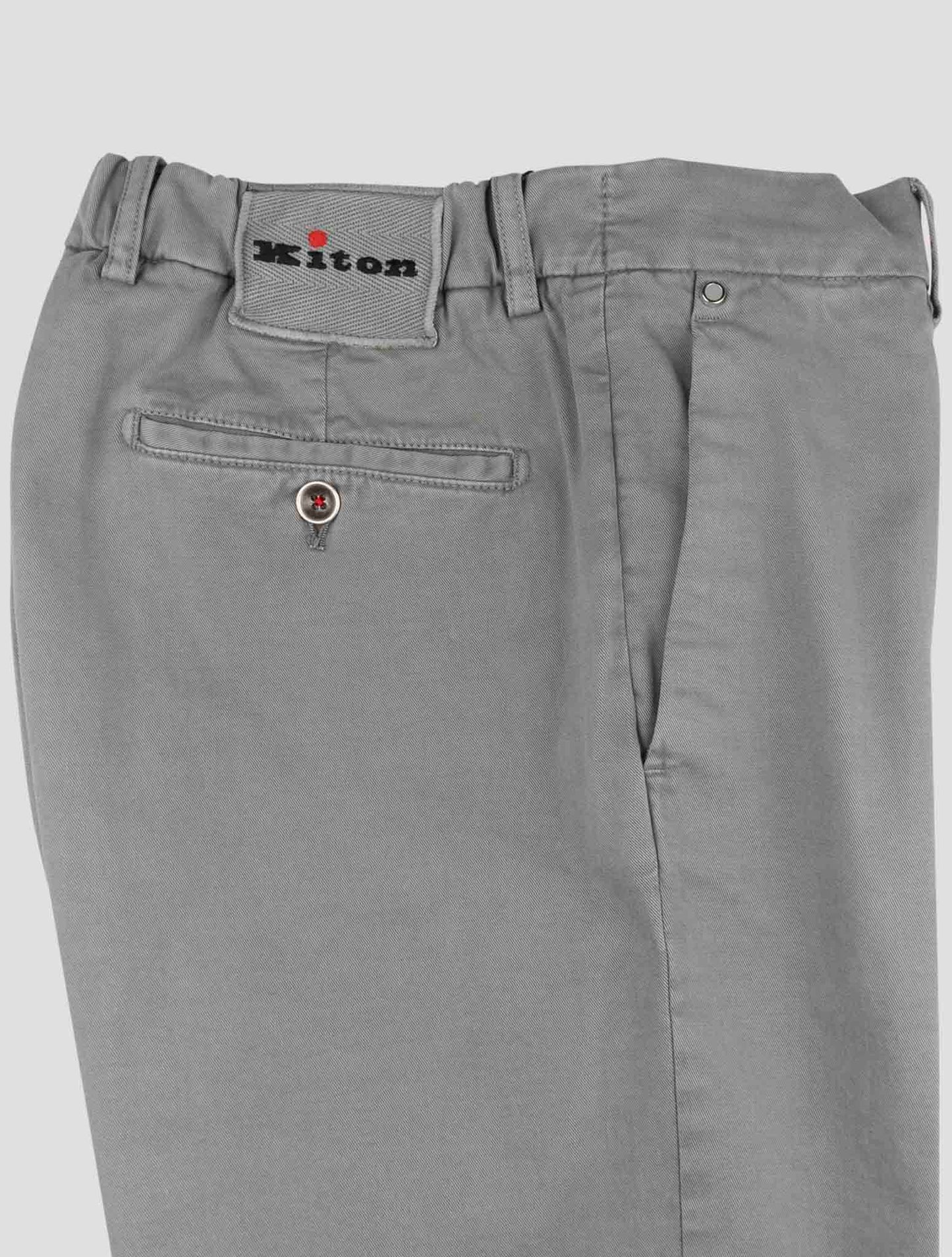 Kiton Gray Cotton Cashmere Ea Pants