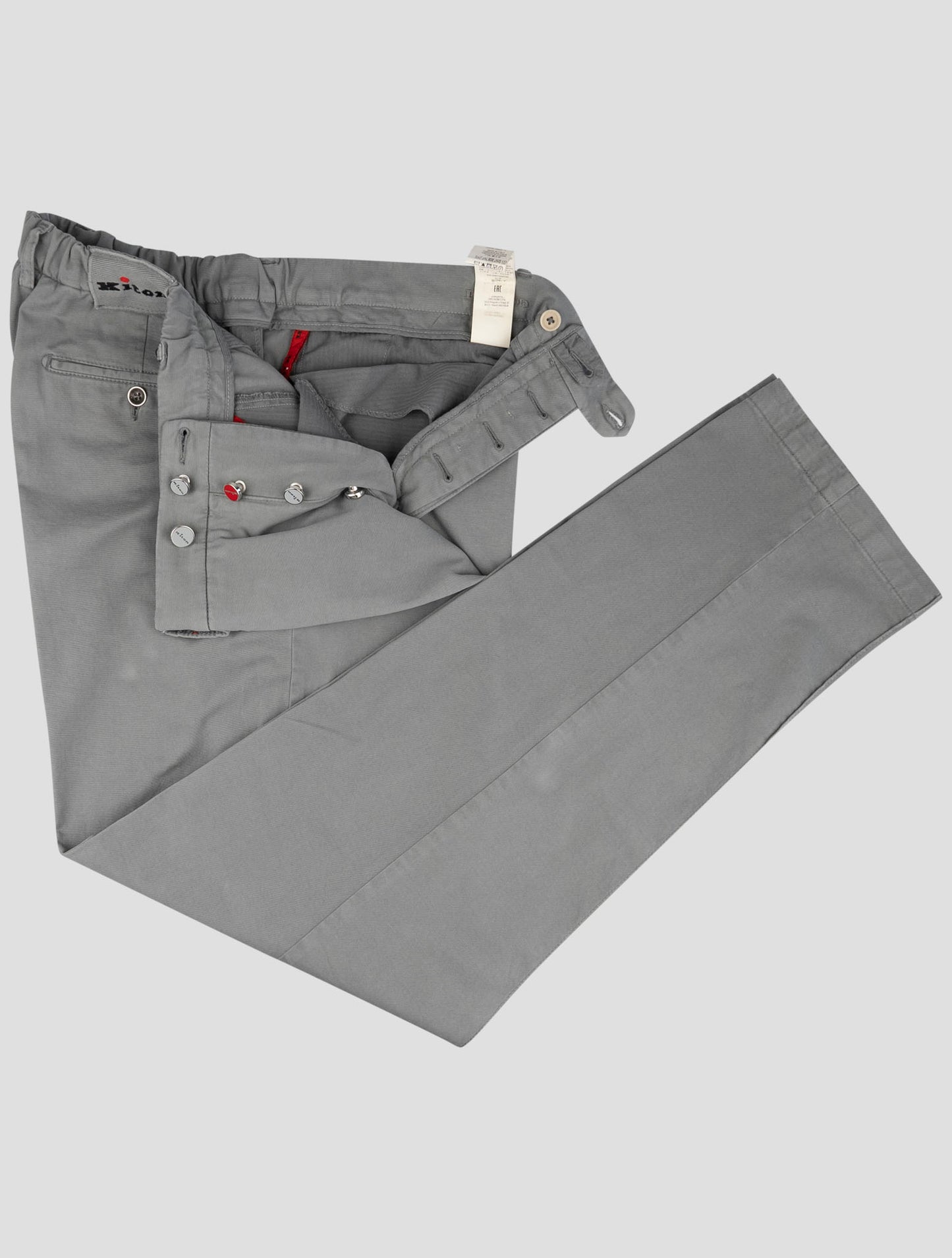 Kiton Gray Cotton Cashmere Ea Pants