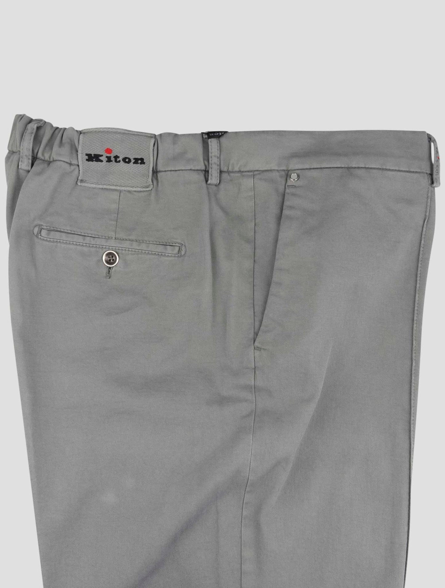 Kiton Gray Cotton Cashmere Ea Pants