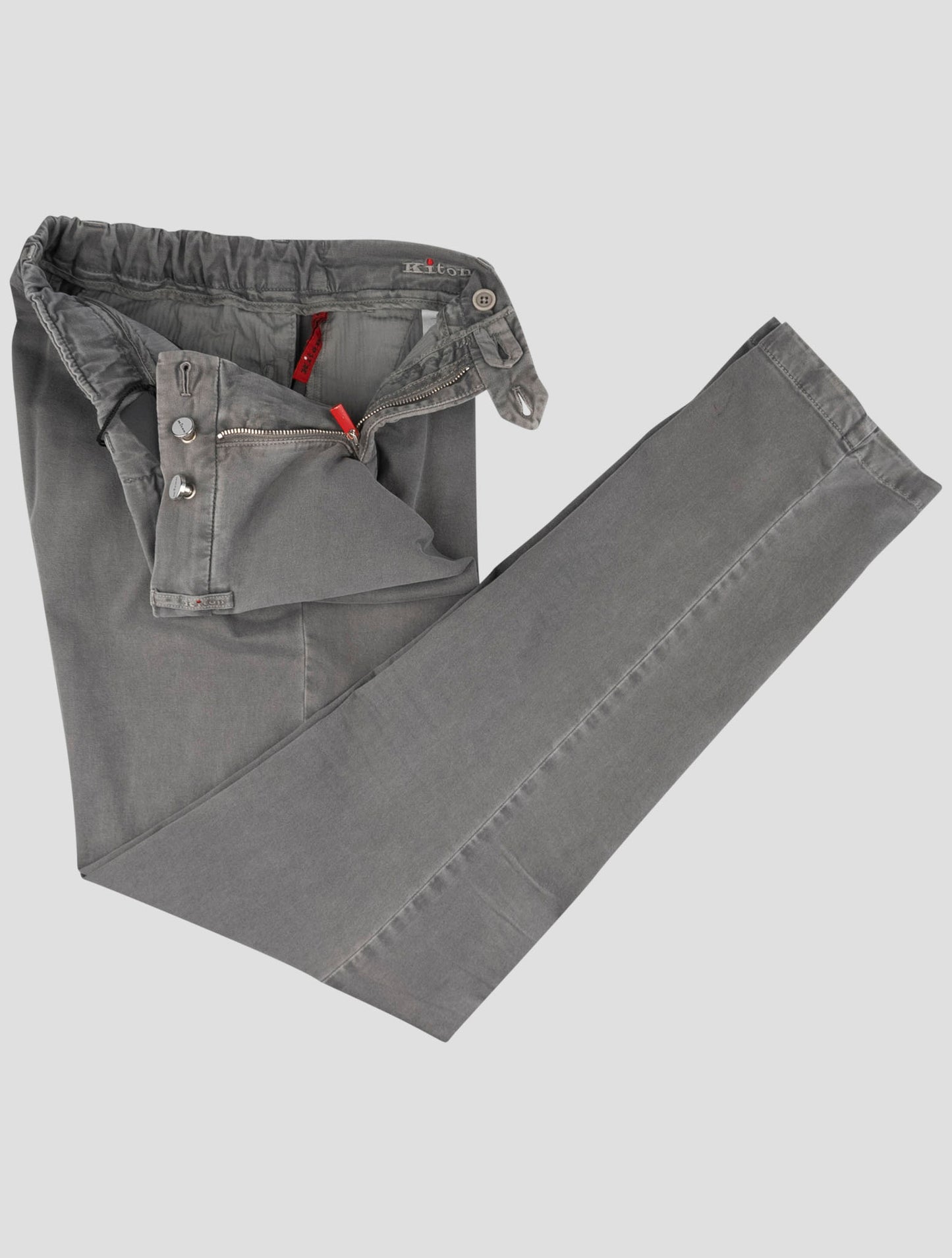 Kiton Gray Cotton Cashmere Ea Pants