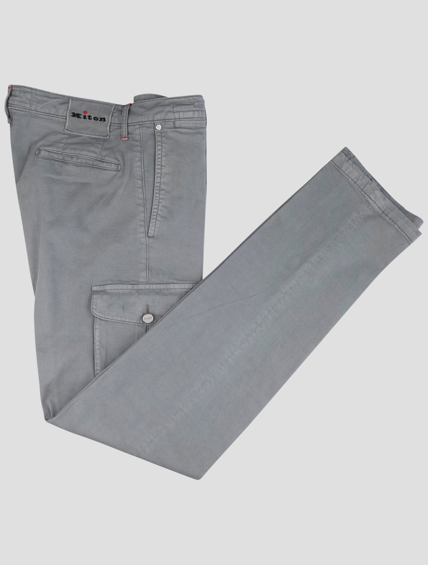 Kiton Gray Cotton Ea Cargo Pants