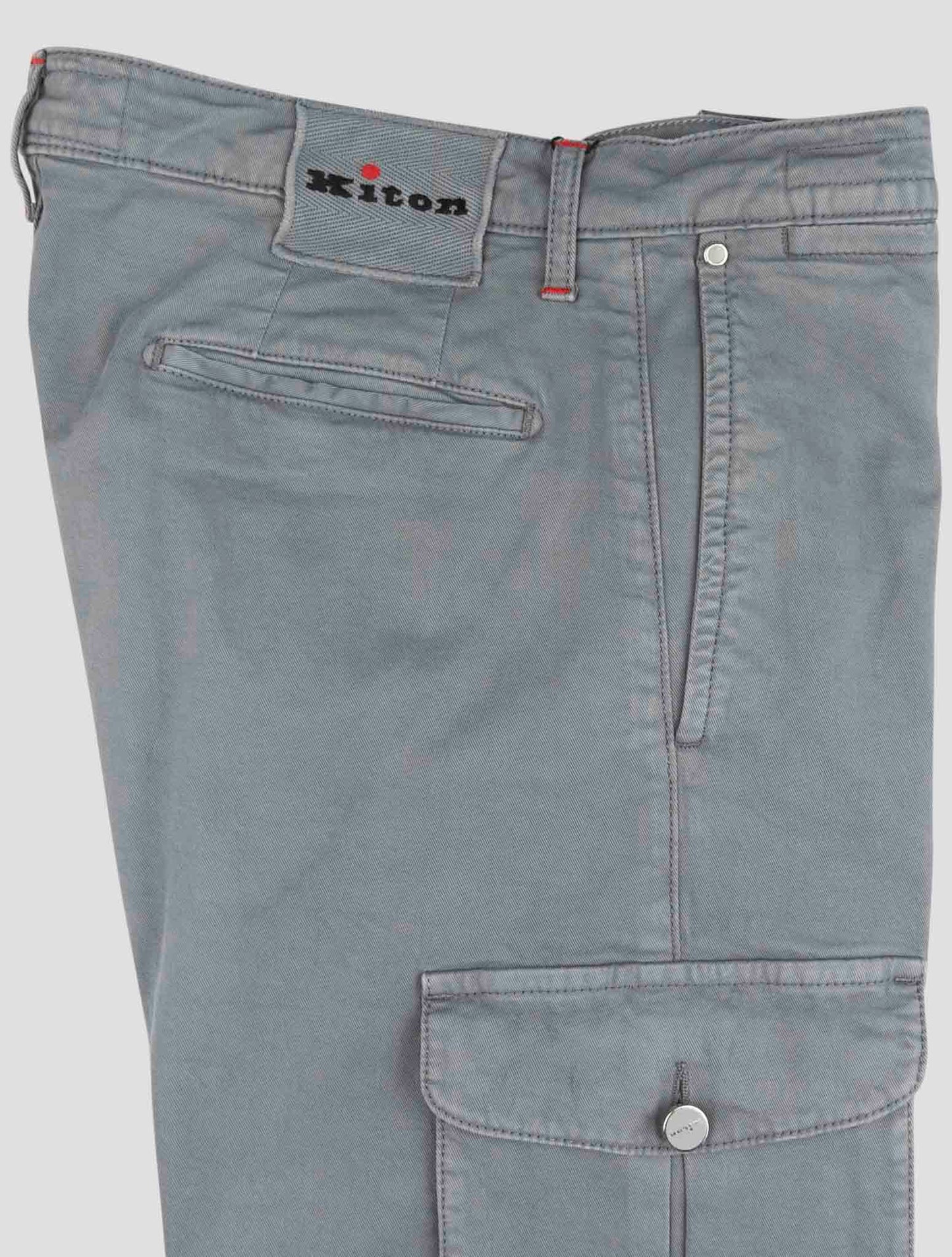 Kiton Gray Cotton Ea Cargo Pants