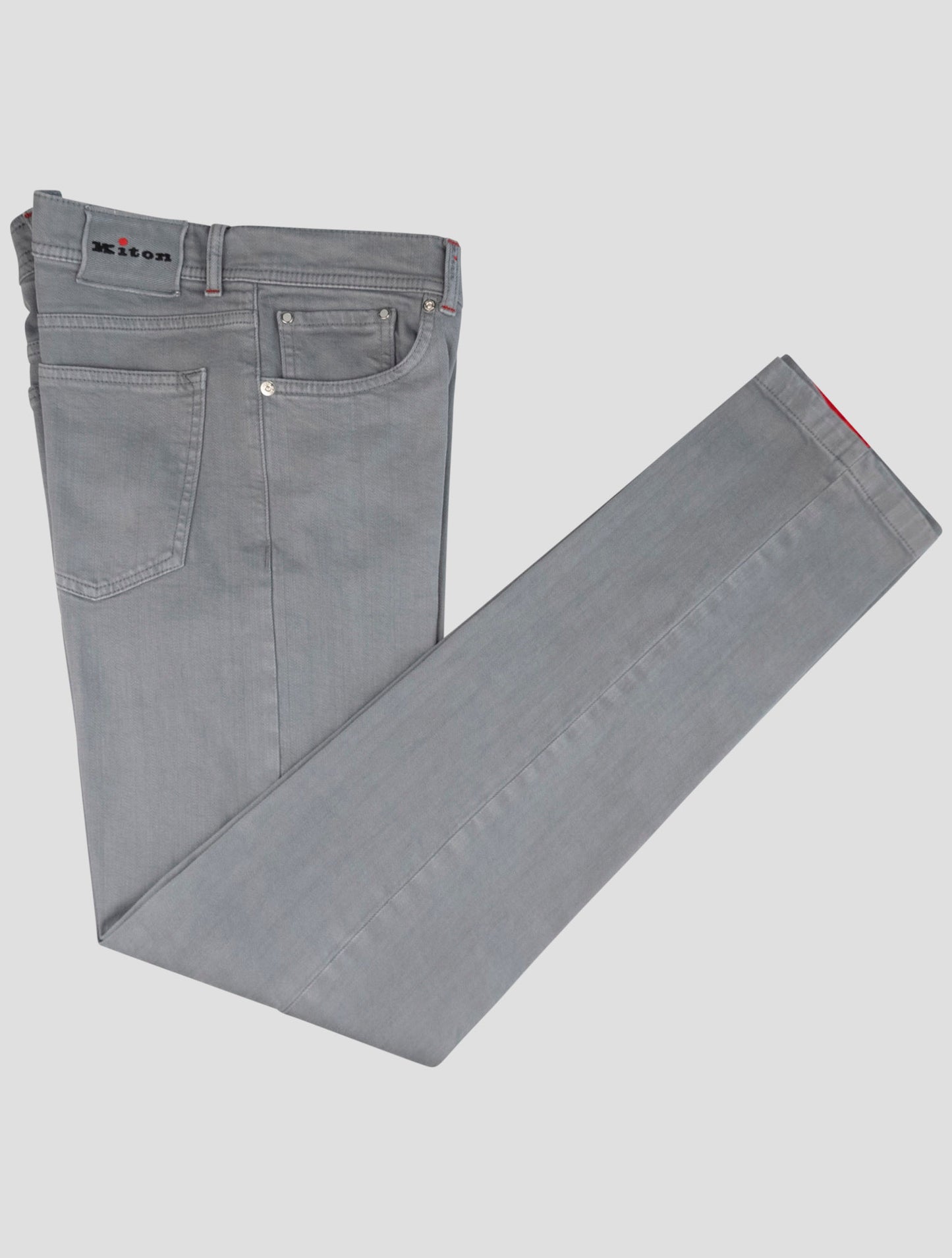 Kiton Gray Cotton Ea Jeans