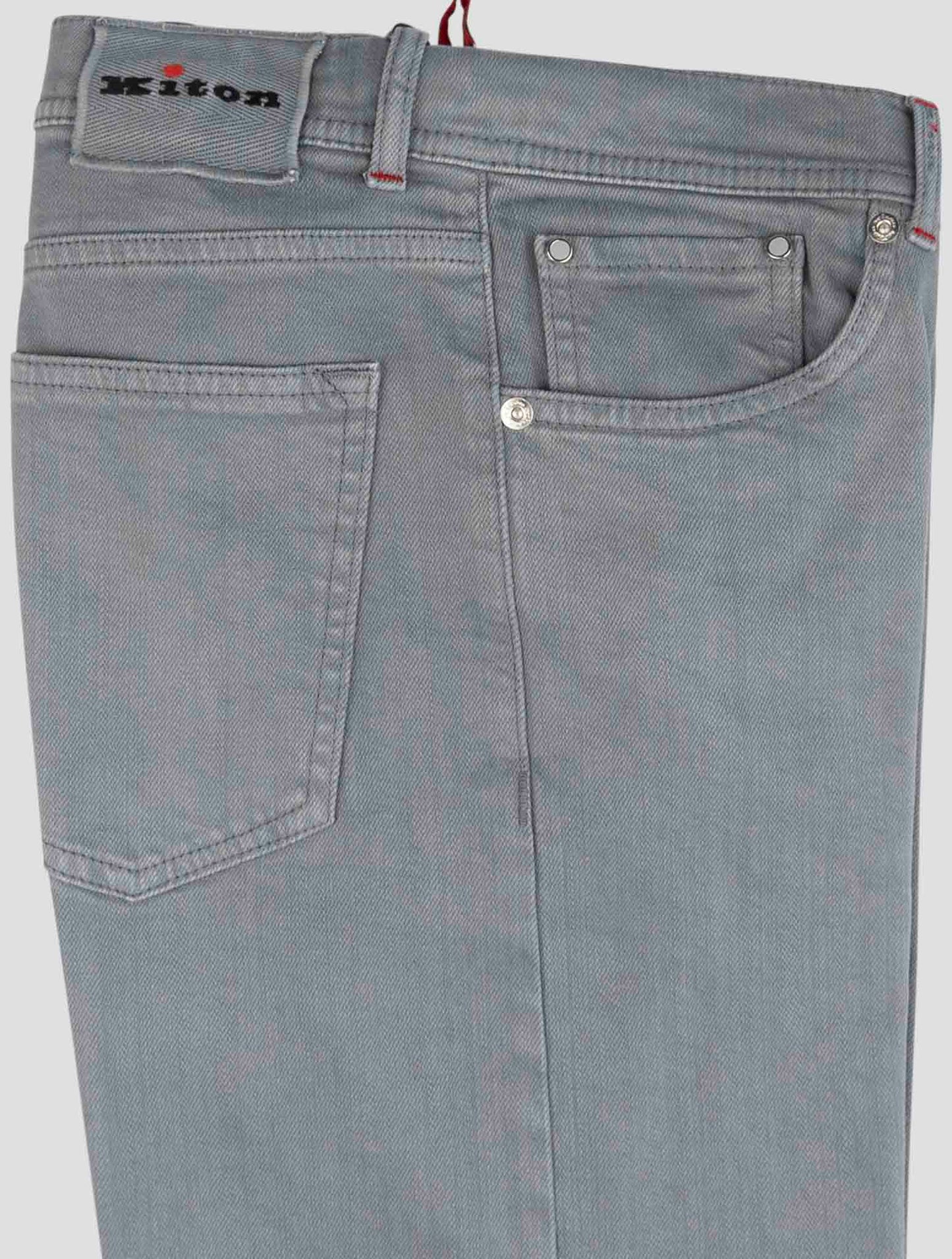 Kiton Gray Cotton Ea Jeans