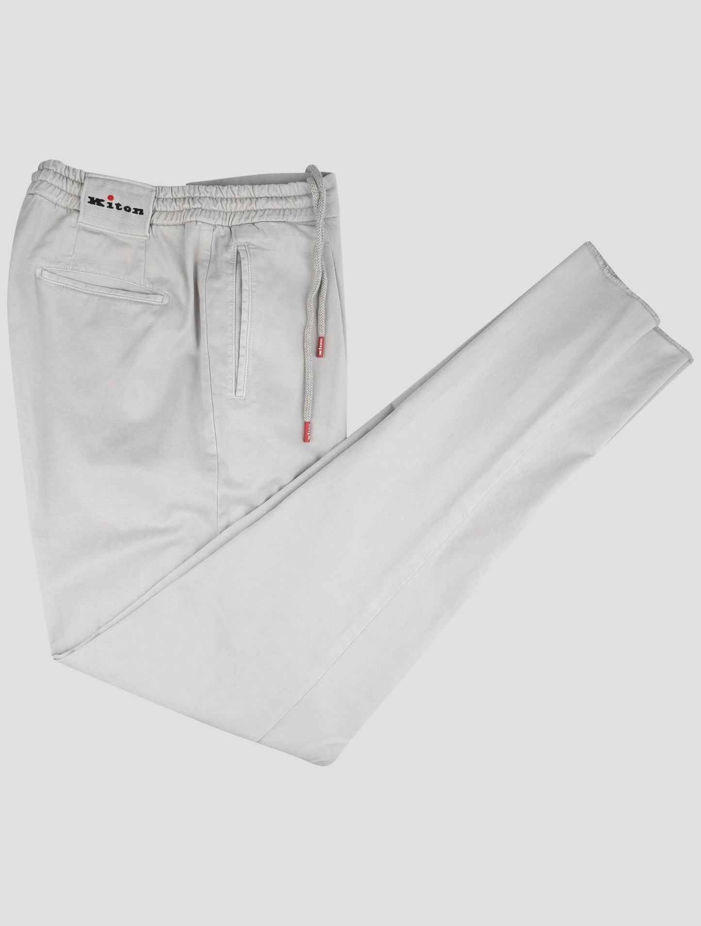 Kiton Gray Lyocell Cotton Ea Pants