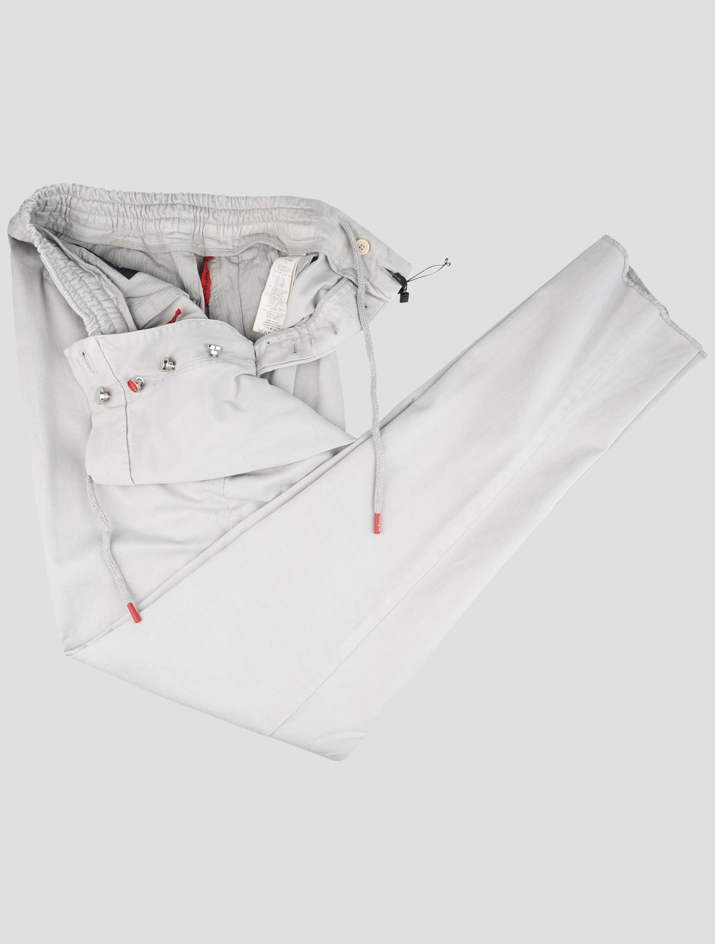 Kiton Gray Lyocell Cotton Ea Pants