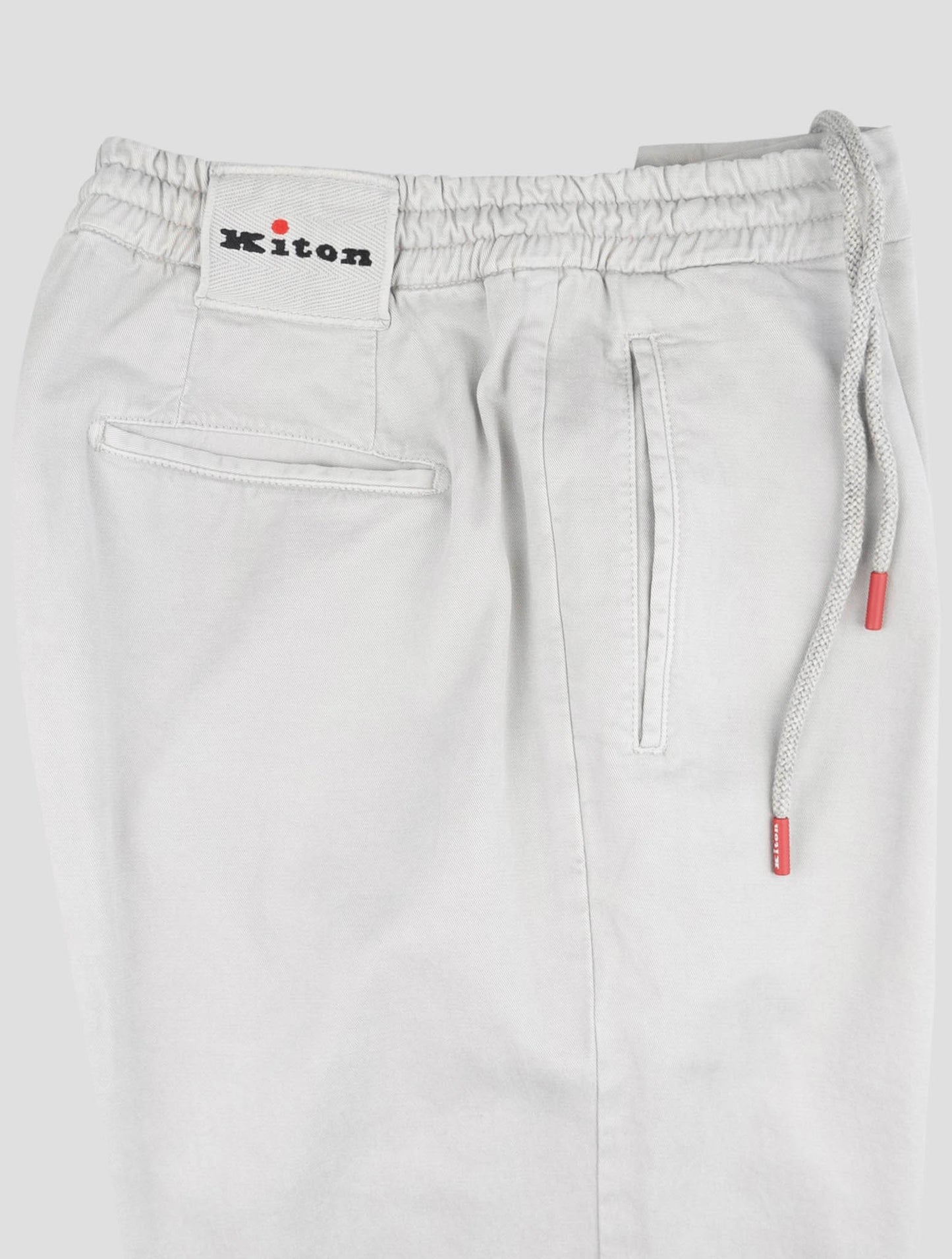 Kiton Gray Lyocell Cotton Ea Pants