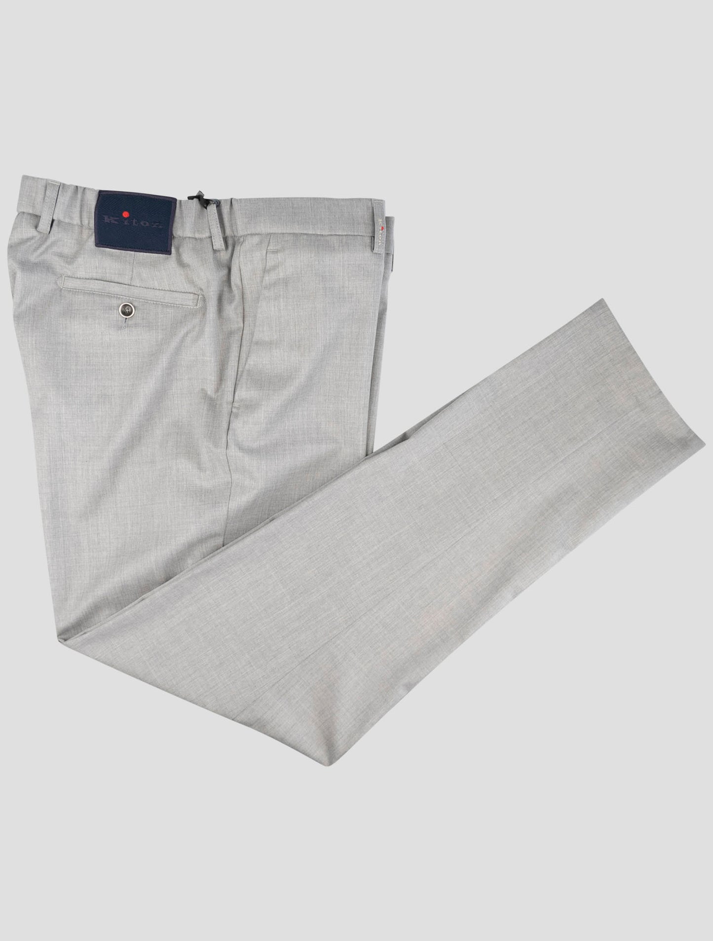 Kiton Gray Wool Dress Pants