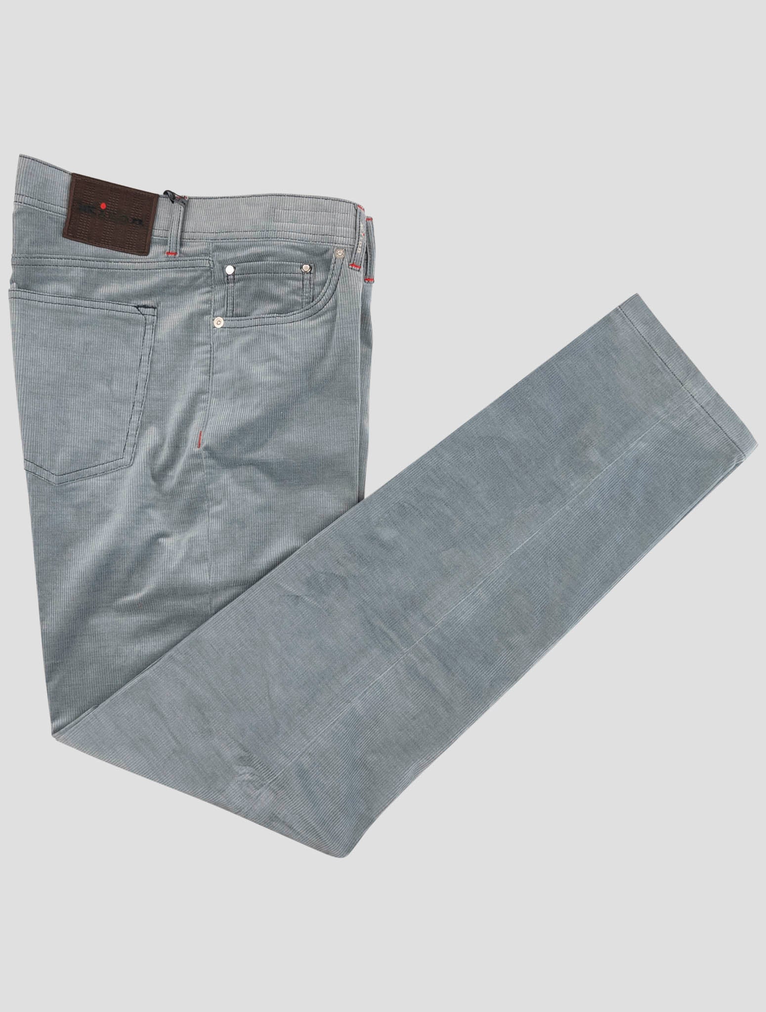 Jeans de Invierno para Hombre Kiton en Algodón Gris Denim de