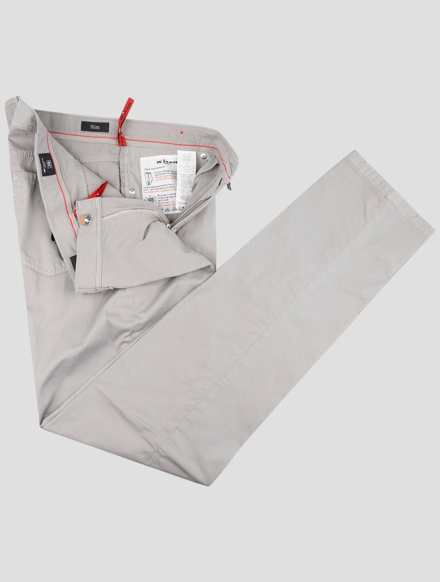 Kiton Gray Cotton Ea Jeans