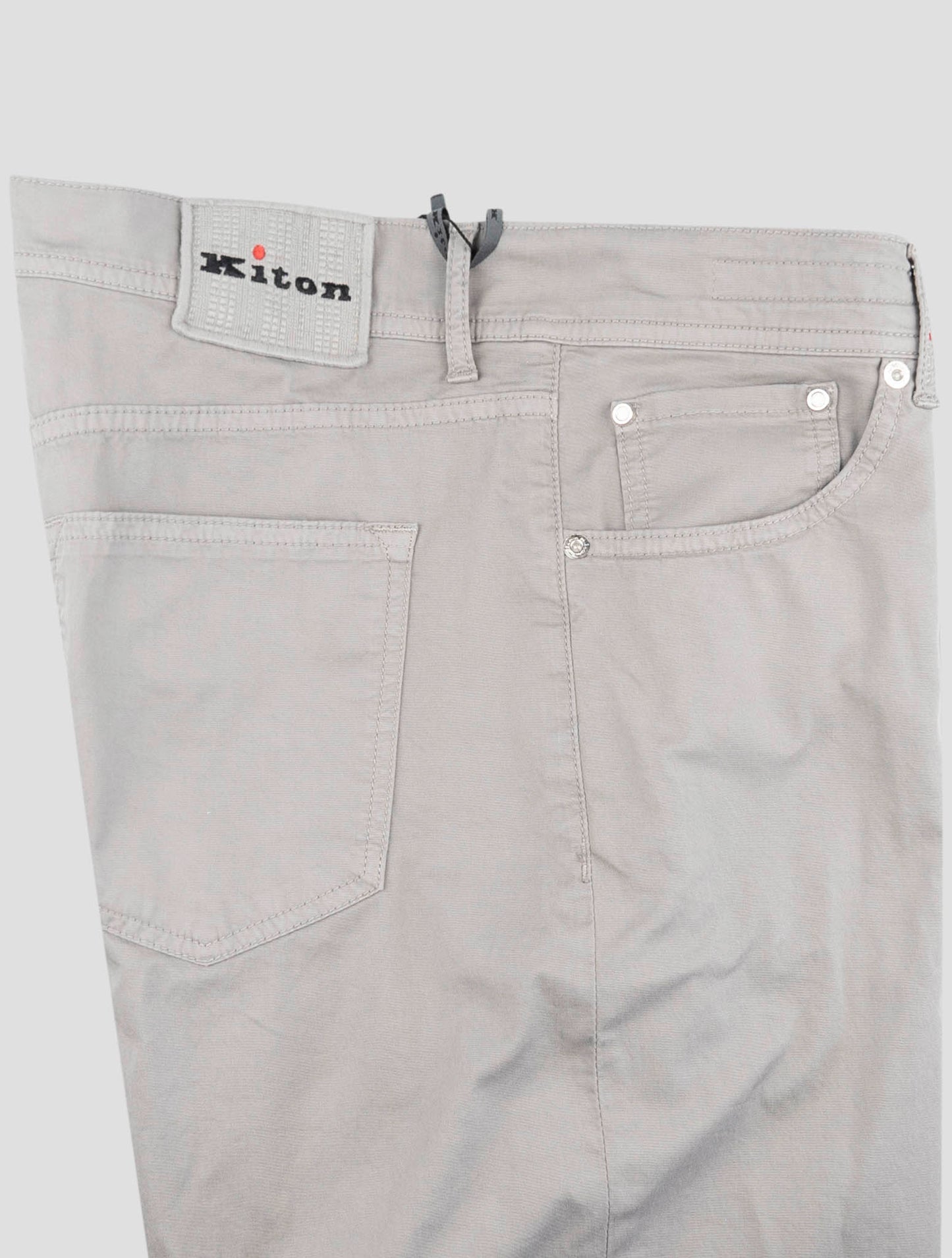Kiton Gray Cotton Ea Jeans