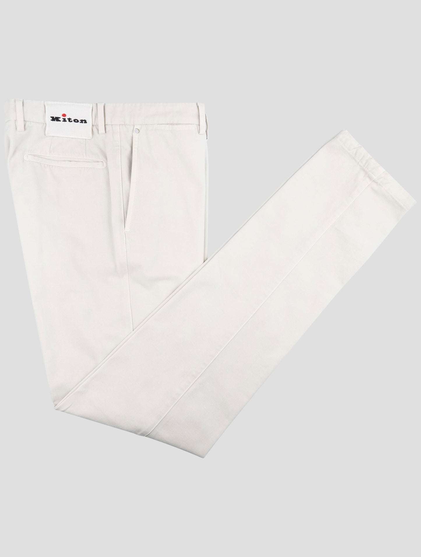 Kiton Gray Cotton Cashmere Pants