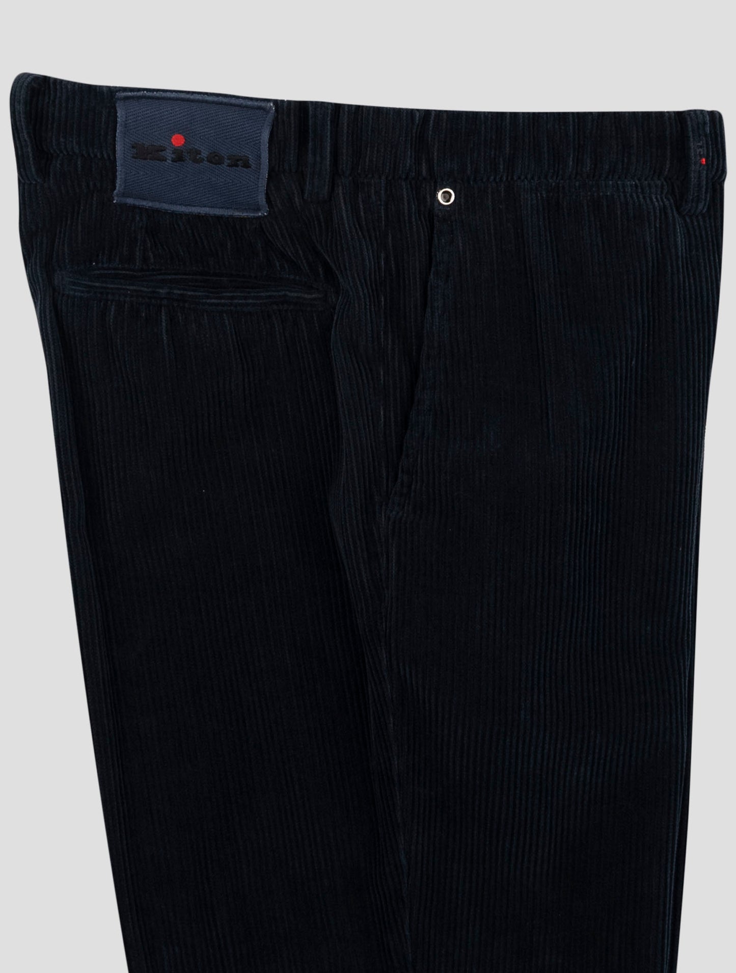Kiton Cotton Blue Velvet Pants