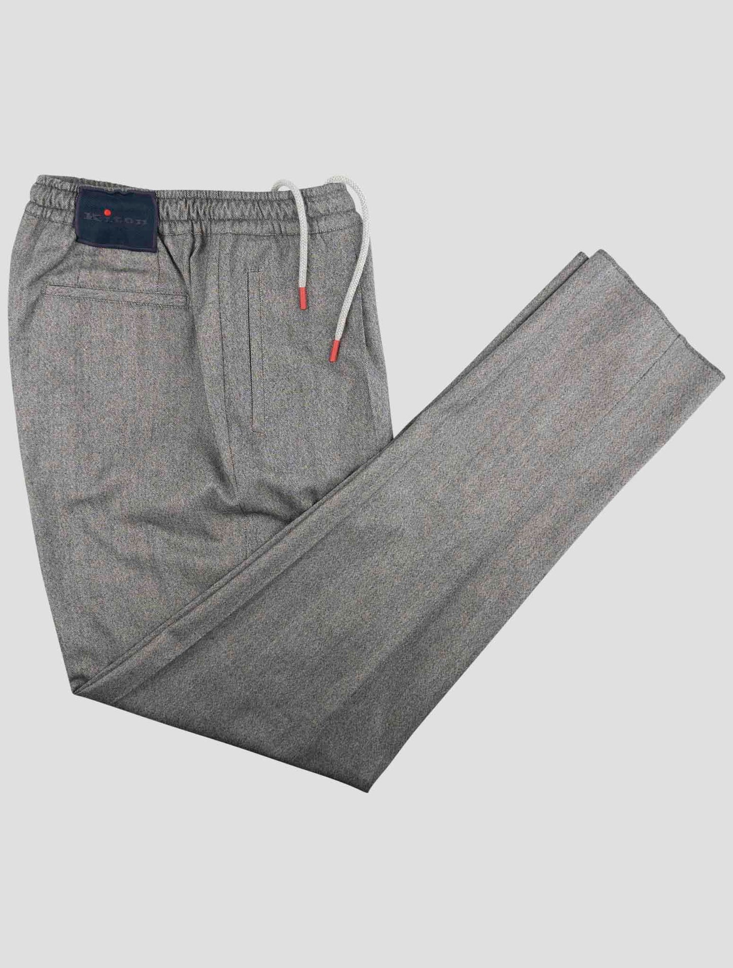 Kiton Gray Virgin Wool Cashmere Pa Ea Pants