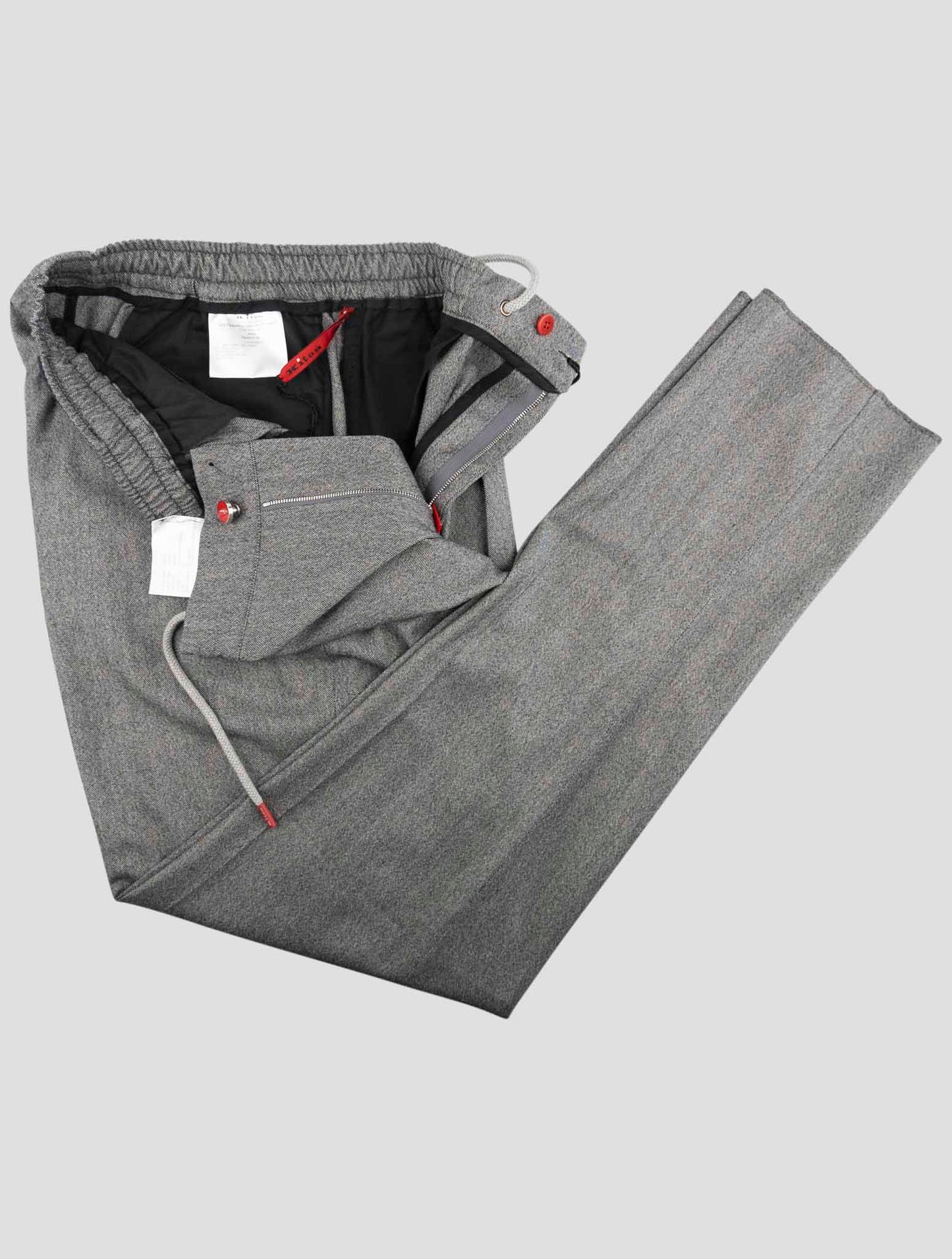 Kiton Gray Virgin Wool Cashmere Pa Ea Pants