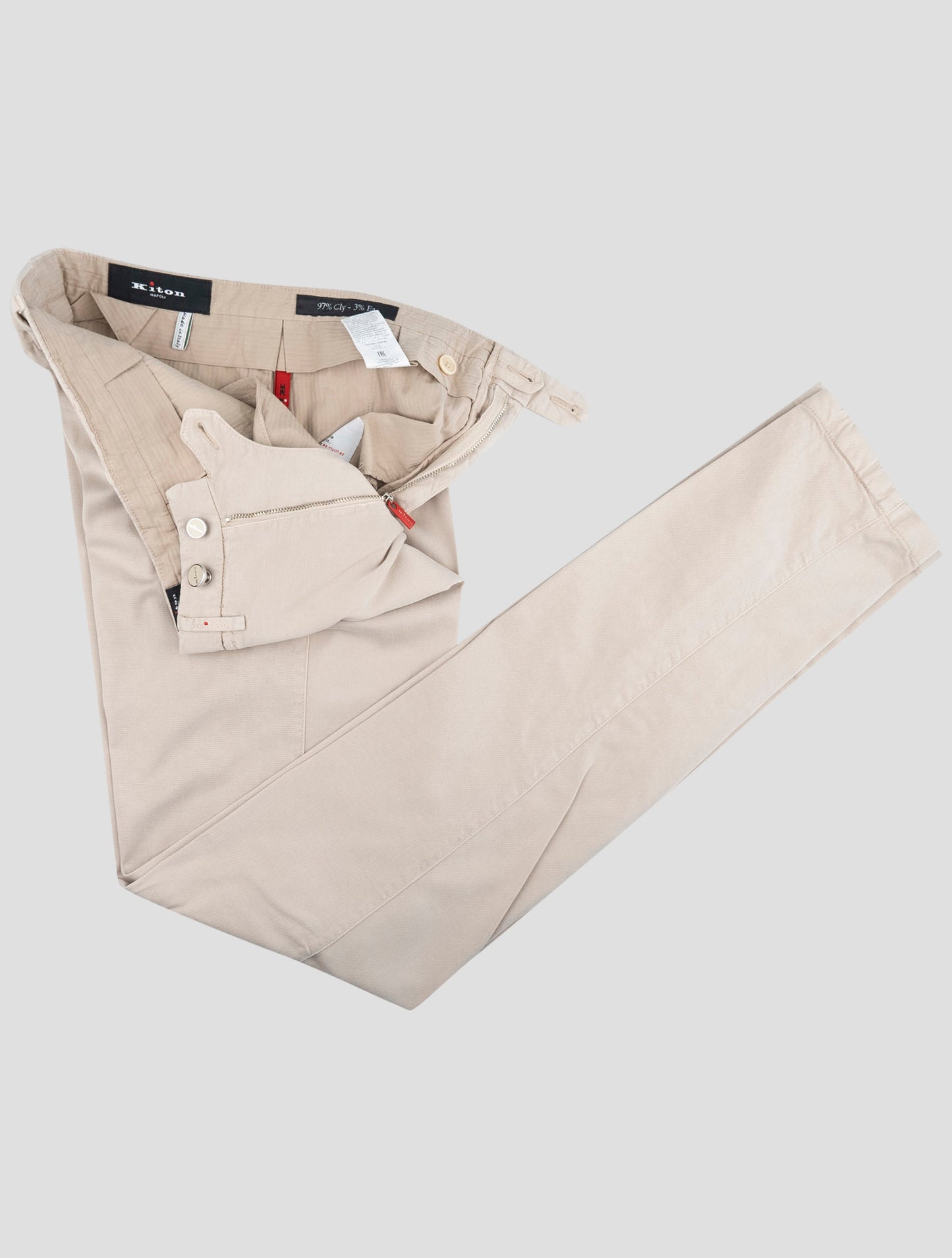 Kiton Beige Lyocell Ea Pants