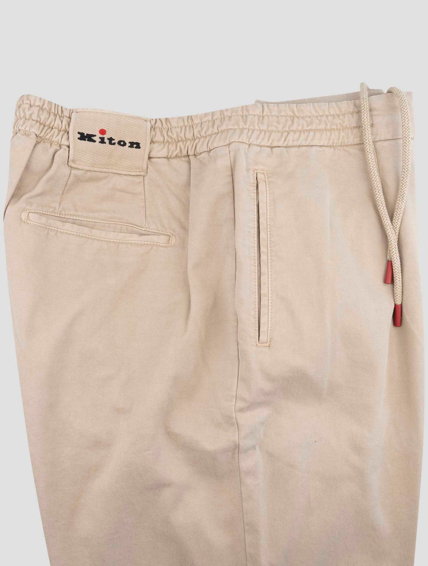 Kiton Beige Lyocell Cotton Ea Pants